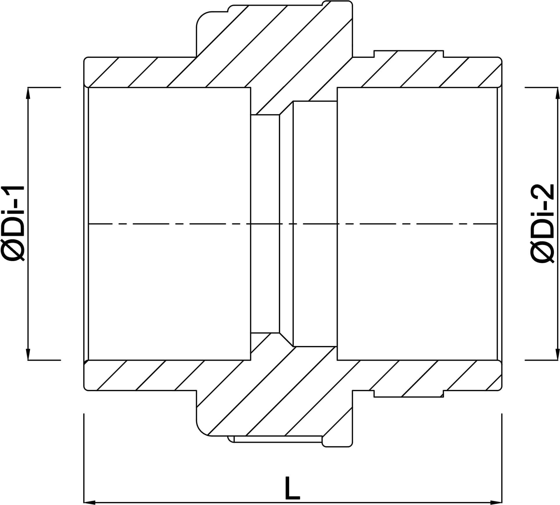 Profec Śrubunek PVC-U 50 mm KW 10bar szary