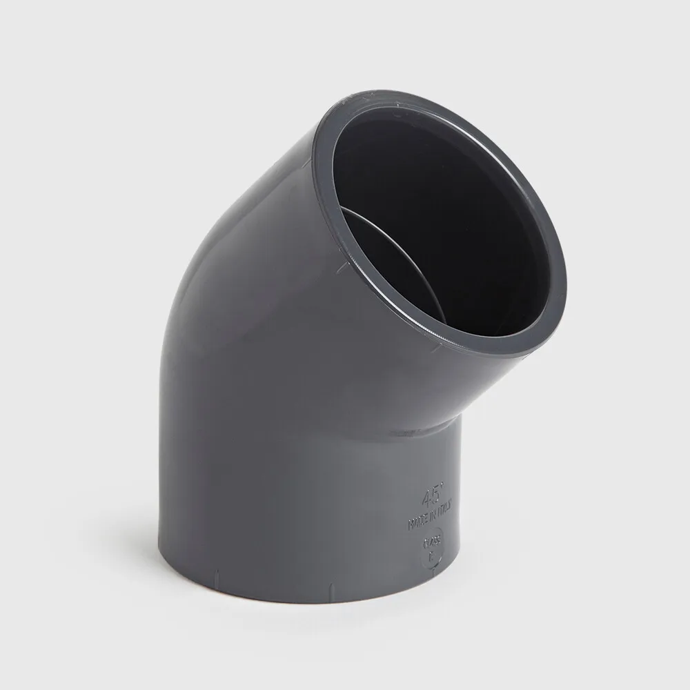 VDL Elbow 45° PVC-U 32 mm glue socket 16bar grey KIWA