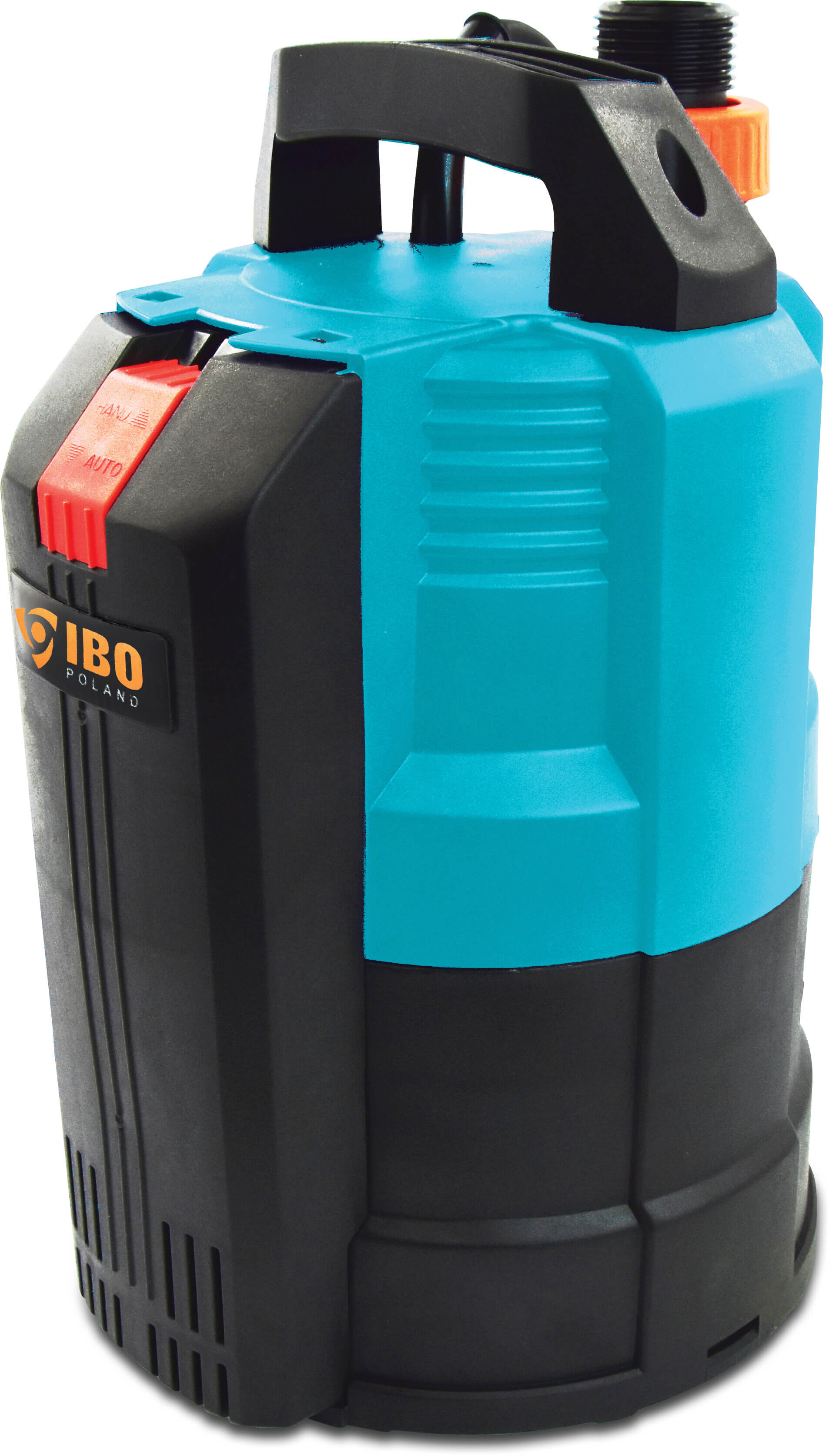 Unterwasserpumpe Kunststoff 1" x 1 1/4" Außengewinde 2,4A 230VAC Blau IPC 550 Typ IPC Flachsaugend