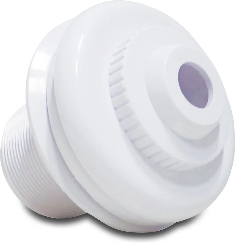 Hayward Verstellbare Einlaufdüse ABS 1 1/2" x 2" Innengewinde x Außengewinde Weiß 19mm Düse