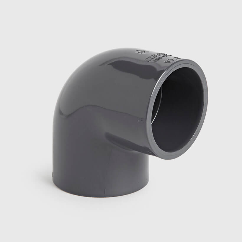 VDL Adaptor elbow 90° PVC-U 32 mm x 3/4" glue socket x male thread 10bar grey