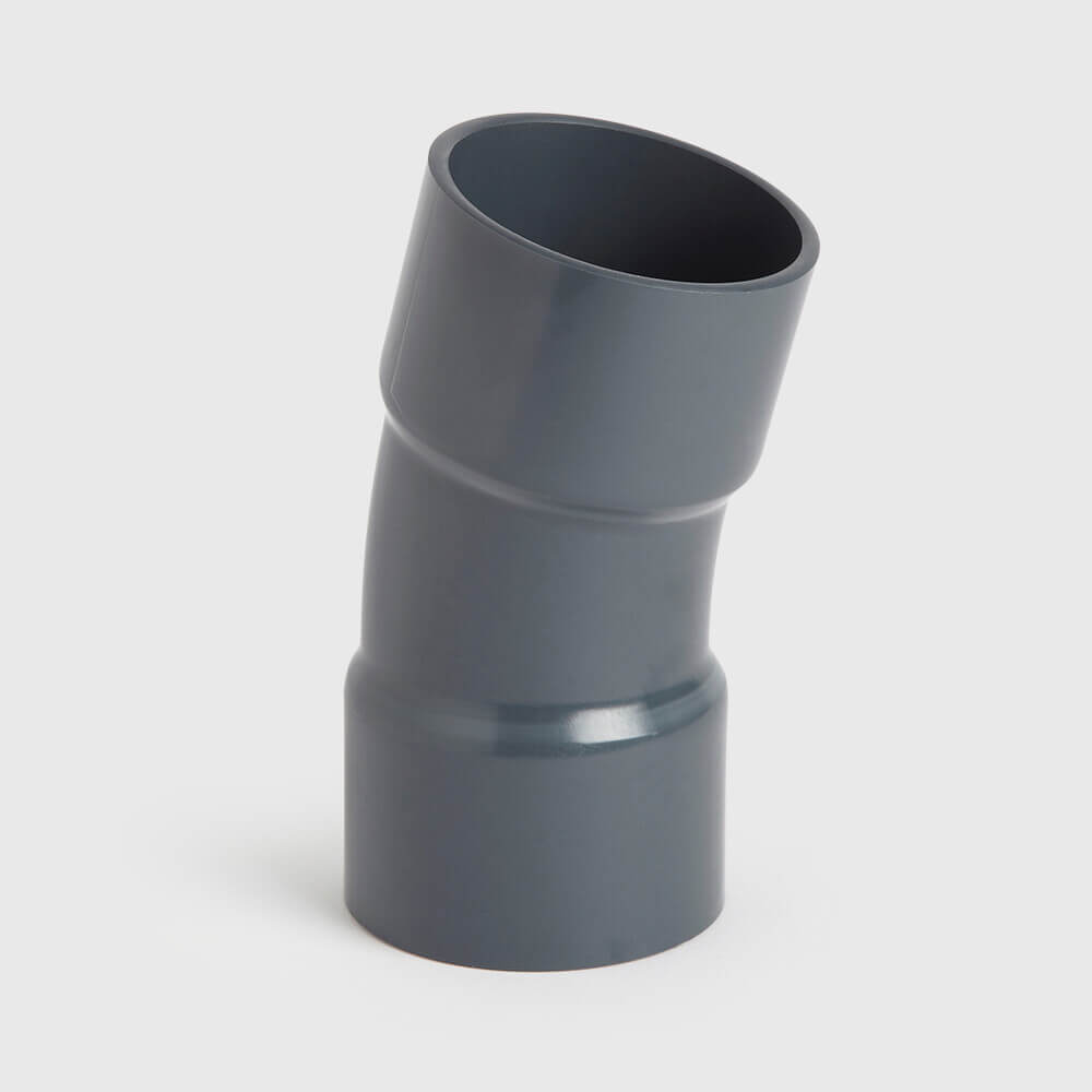 Profec Bocht 22,5° PVC-U 90 mm lijmmof 12,5bar grijs type handgevormd