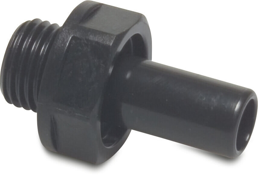 Speedfit Adaptor bush POM 10 bar spigot x male thread black type Super