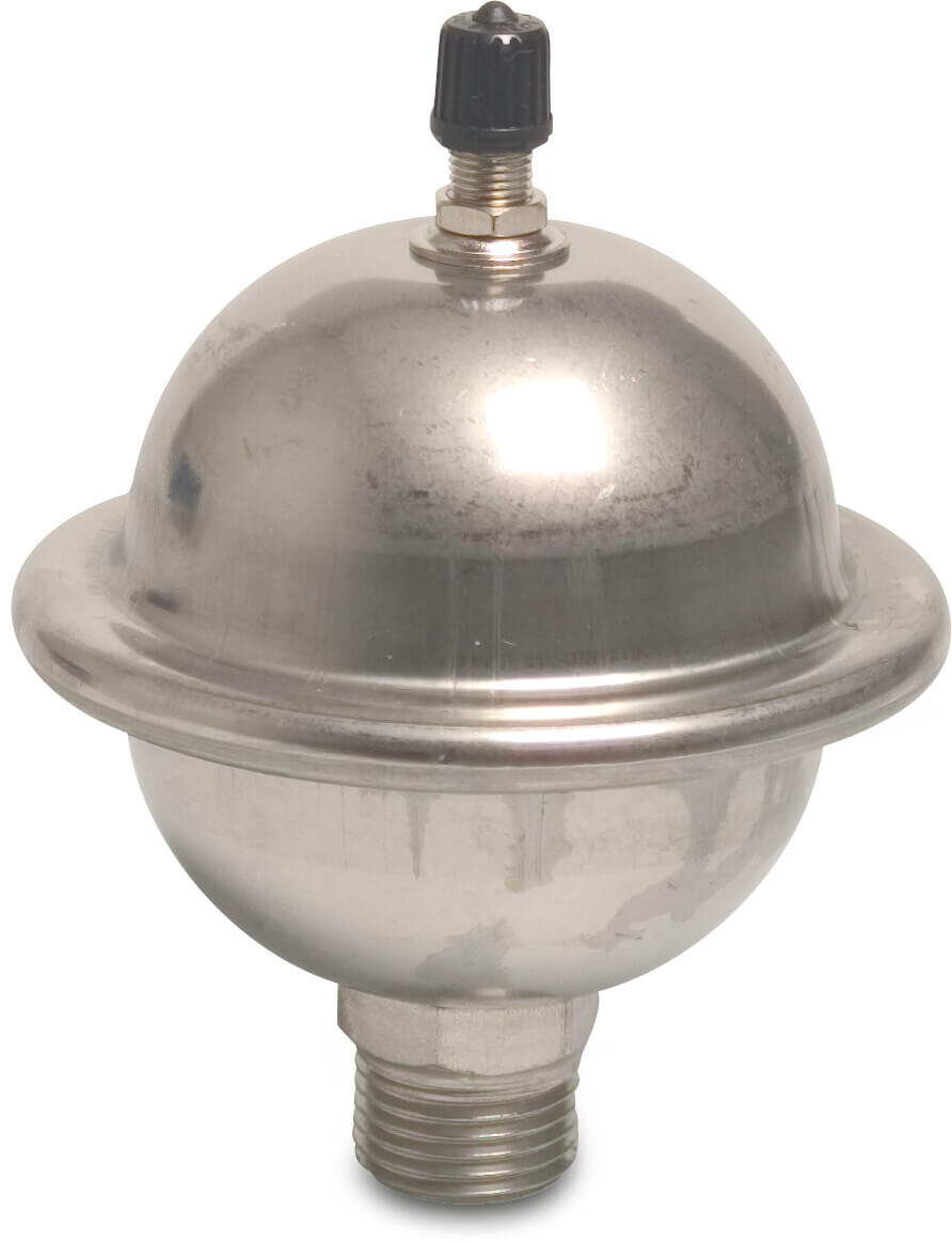 Water hammer arrestor stainless steel 304L 1/2" male thread 20bar WRAS type CAR19