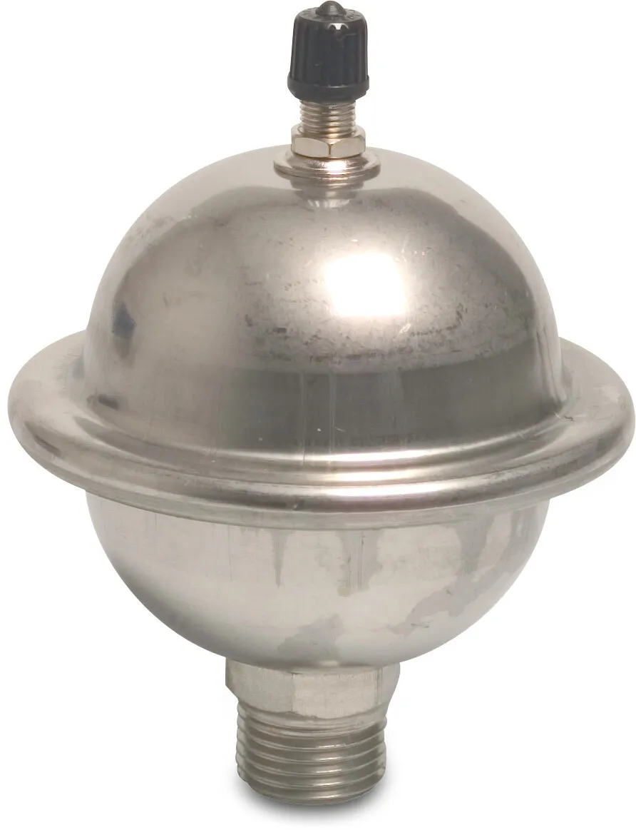 Waterslagdemper RVS 304L 1/2" buitendraad 20bar WRAS type CAR19