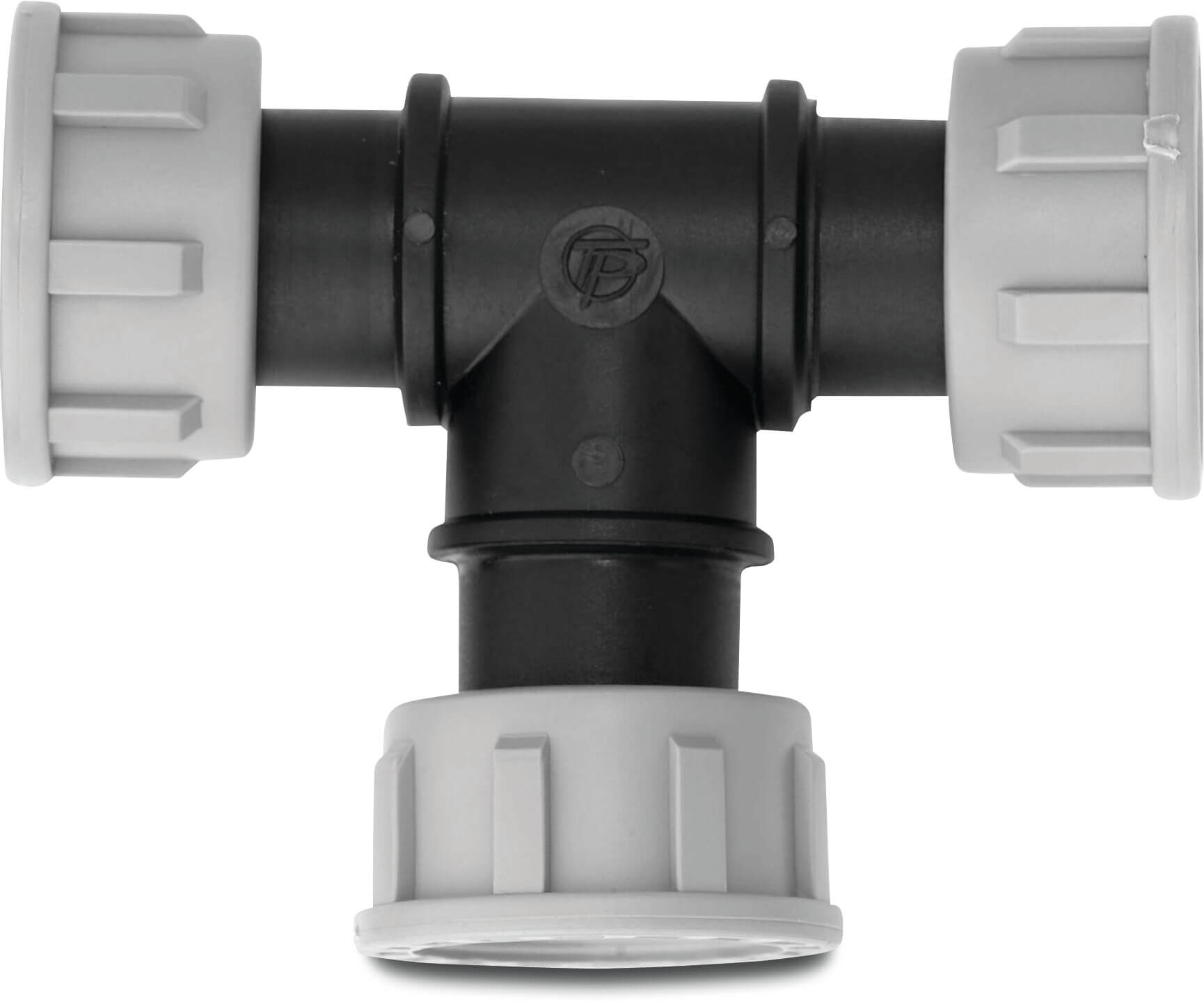Tavlit Swivel T-stykke 90° PP 1" indvendig gevind 10bar