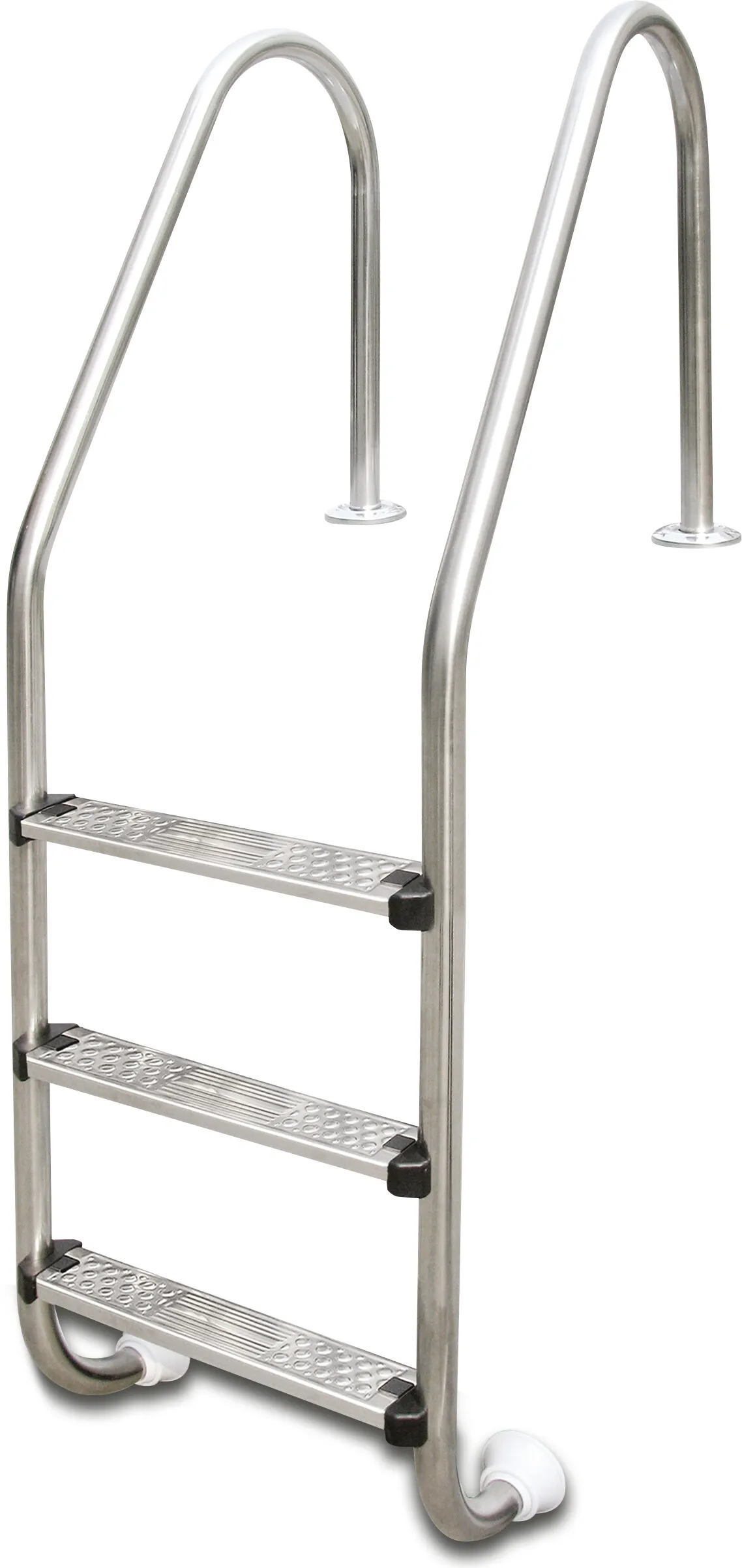 Flotide Tiefenbeckenleiter Edelstahl 316 Typ breites Modell 3 Trittstufen