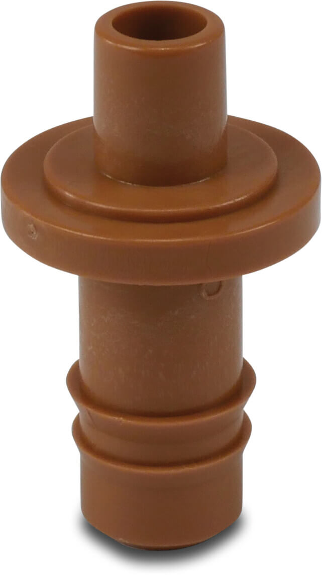 NaanDan Connector plastic 9/12 mm taper M x barbed brown type stand 52