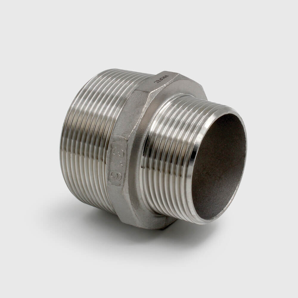 Profec Nr. 245 Reducer nipple stainless steel 316 1 1/2" x 1 1/4" male thread 16bar