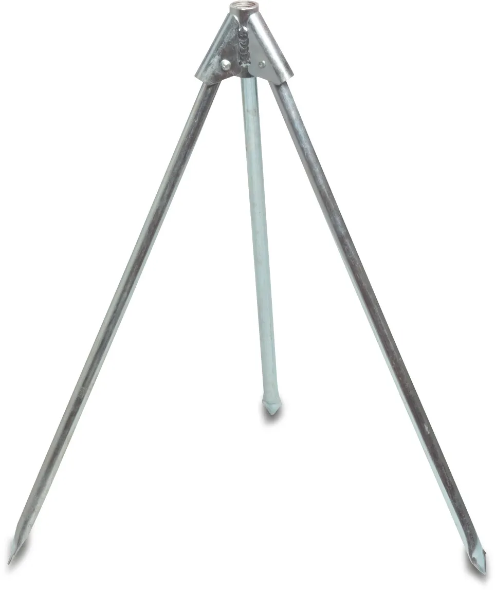 Tripod steel galvanised 1/2" x 13 mm female thread x hose tail