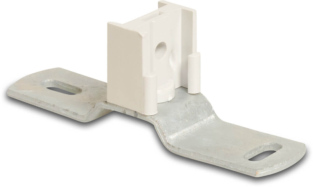 Wandplatte mit Klemmen Stahl Grau