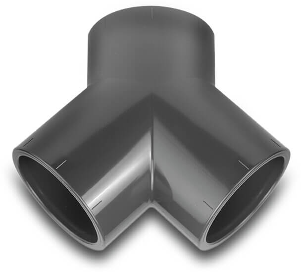 VDL Y-piece PVC-U 63 mm glue socket 16bar grey