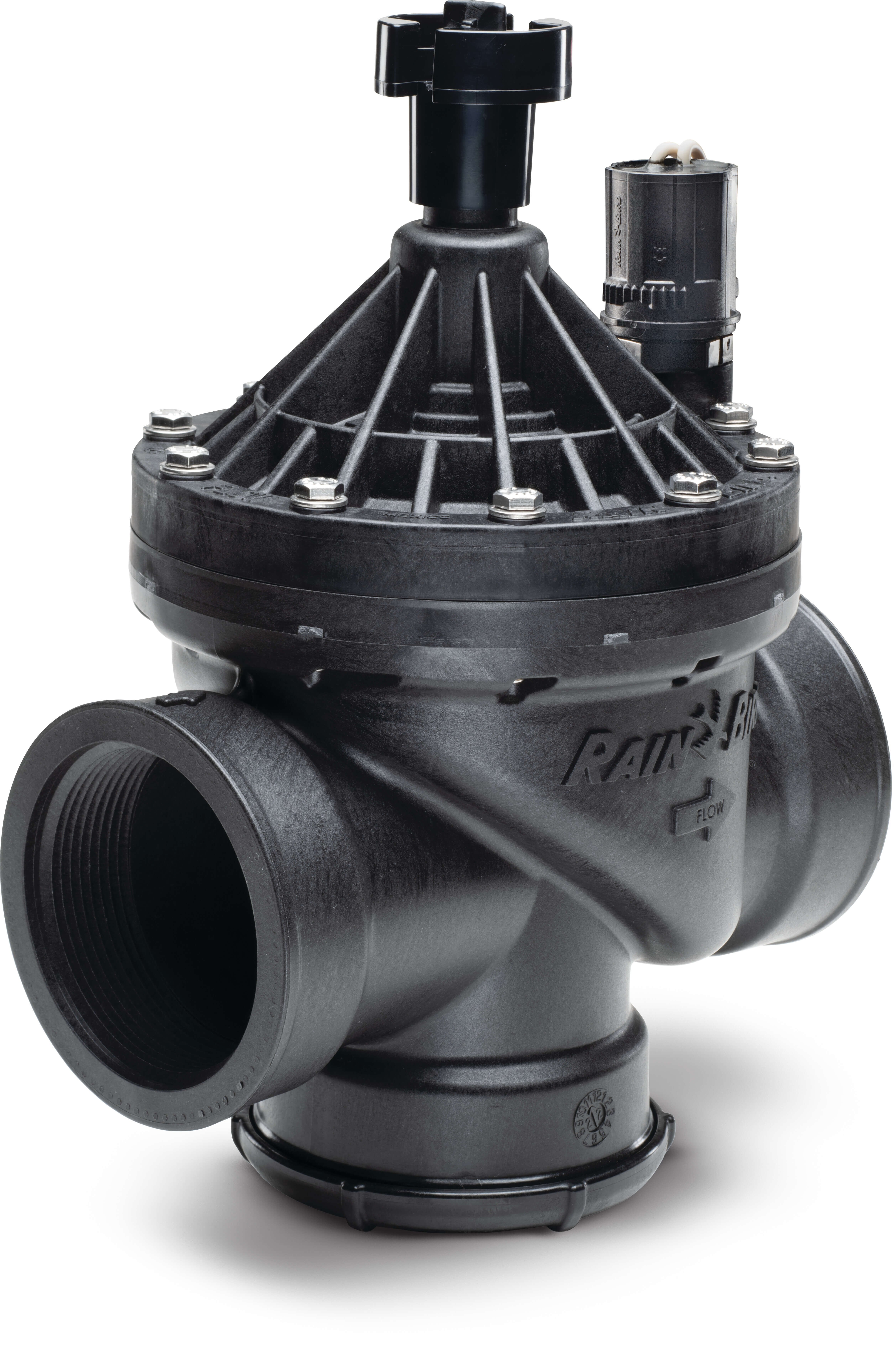 Rain Bird Magnetventil glasfaserverstärktes Nylon 2" Innengewinde 13.8bar 24VAC Schwarz Typ PESB