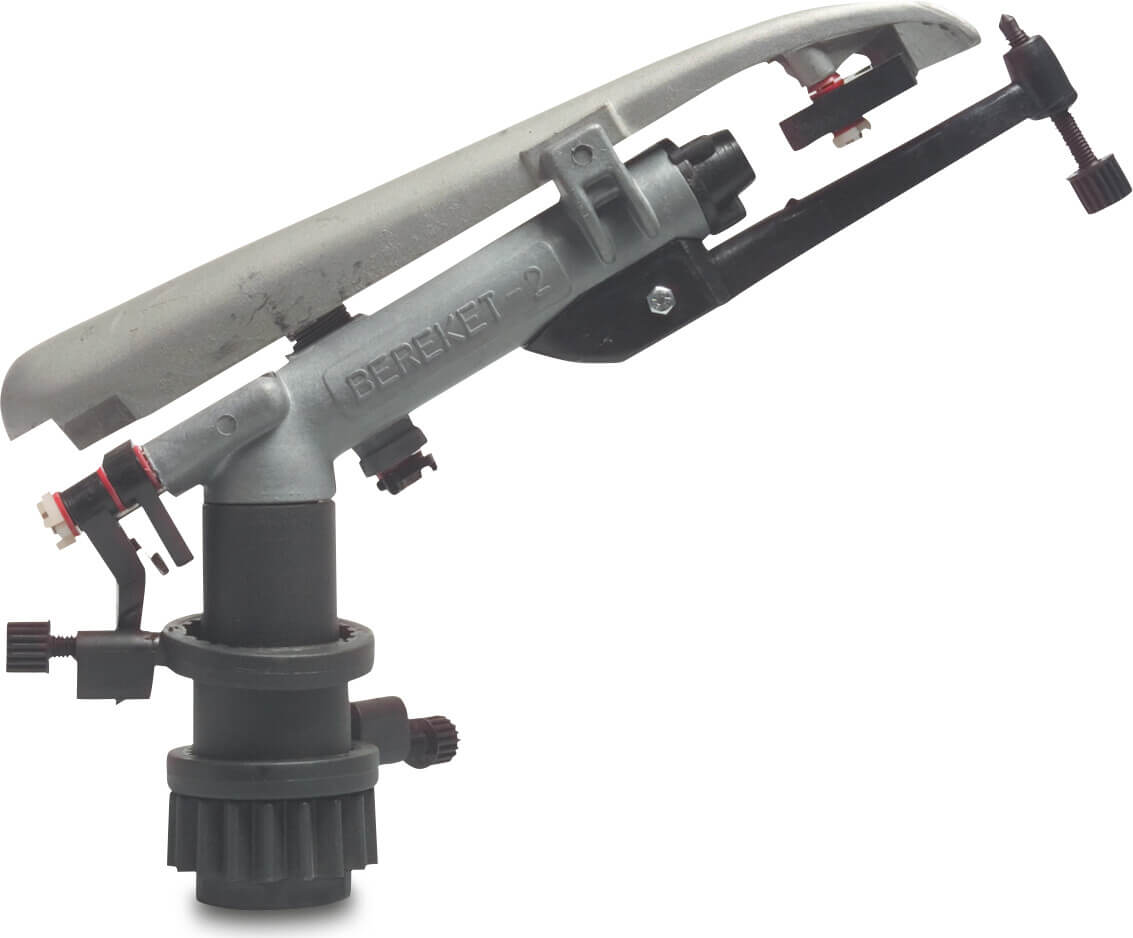 Sektorsprinkler aluminium 1 1/4" indvendig gevind 8,0 mm grå type R8/20