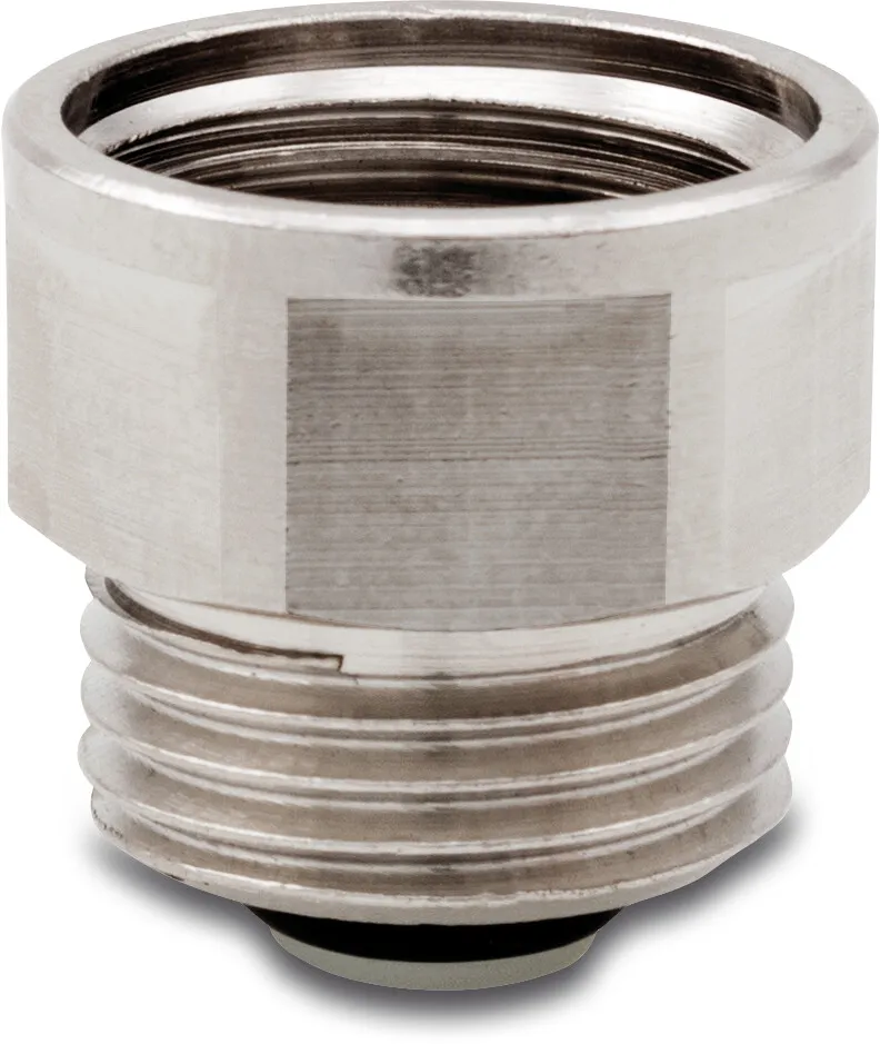 Itap Check valve brass nickel plated 1/2" male thread x female thread 10bar type 365