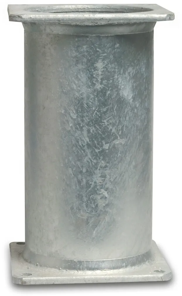 Mauerdurchführung Stahl Verzinkt 6" Quadratflansch 300 mm