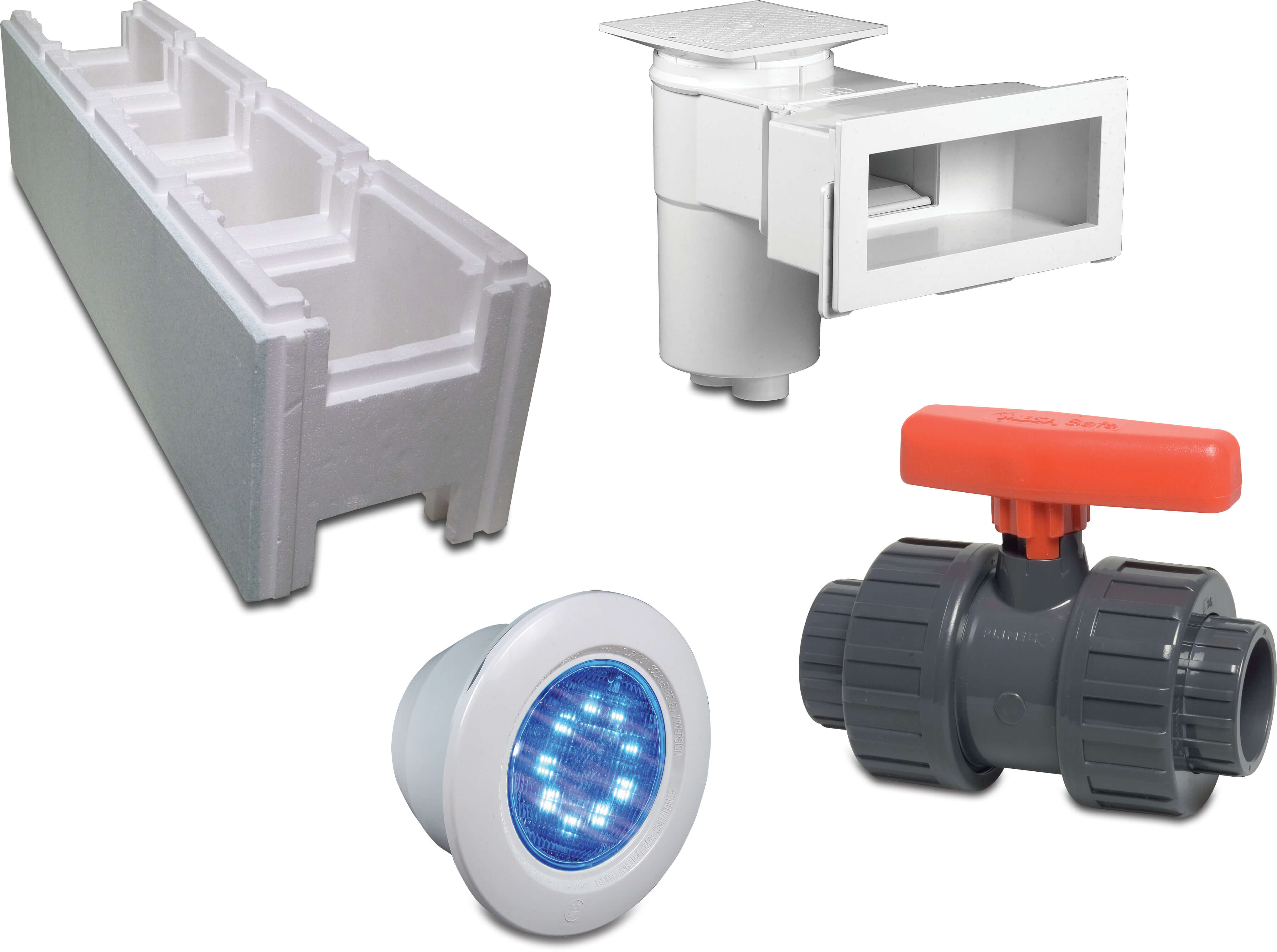 Poolpaket inkl. thermoblock, PVC, white goods för en komplett pool 4 x 8 x 1,5m