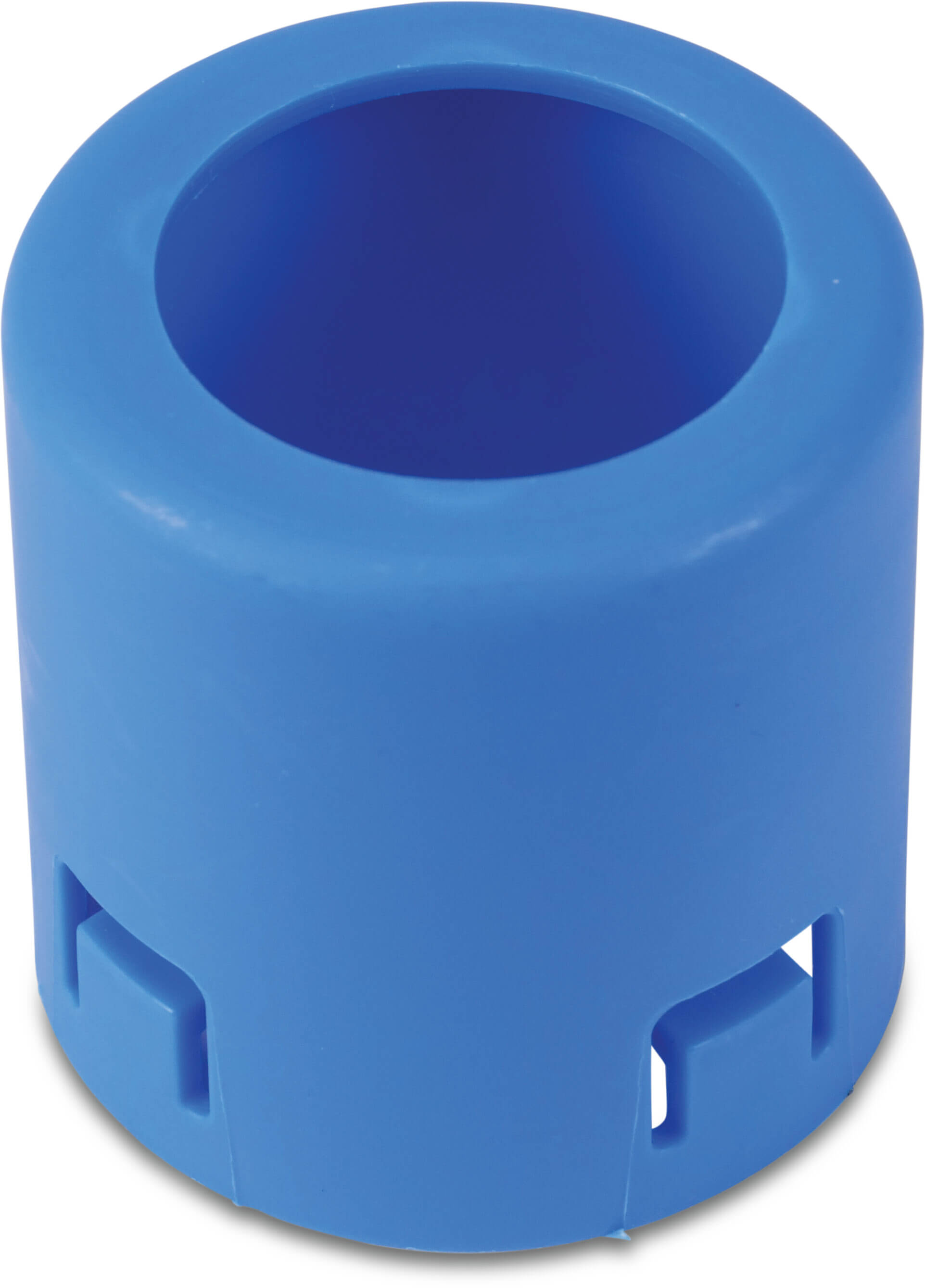 Eindkap kunststof 50 mm mof blauw type open