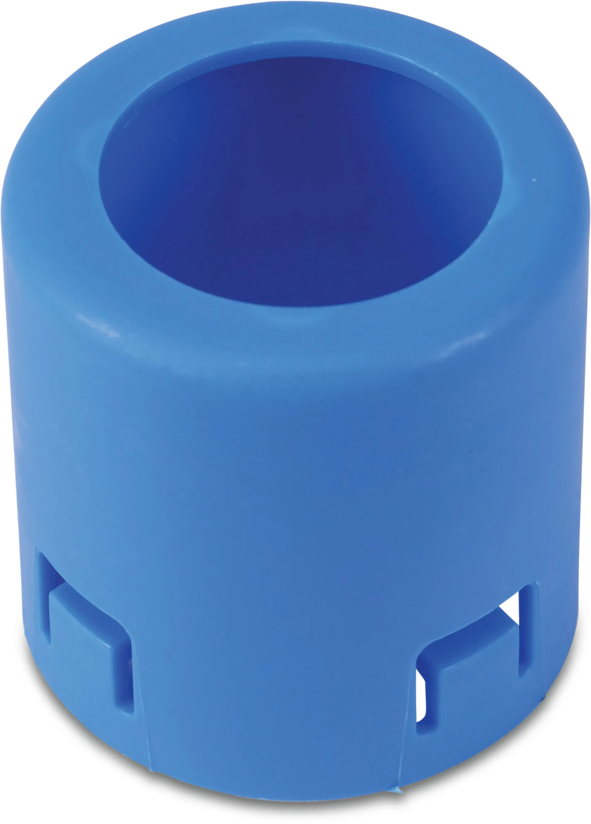Cap plastic 50 mm socket blue type open