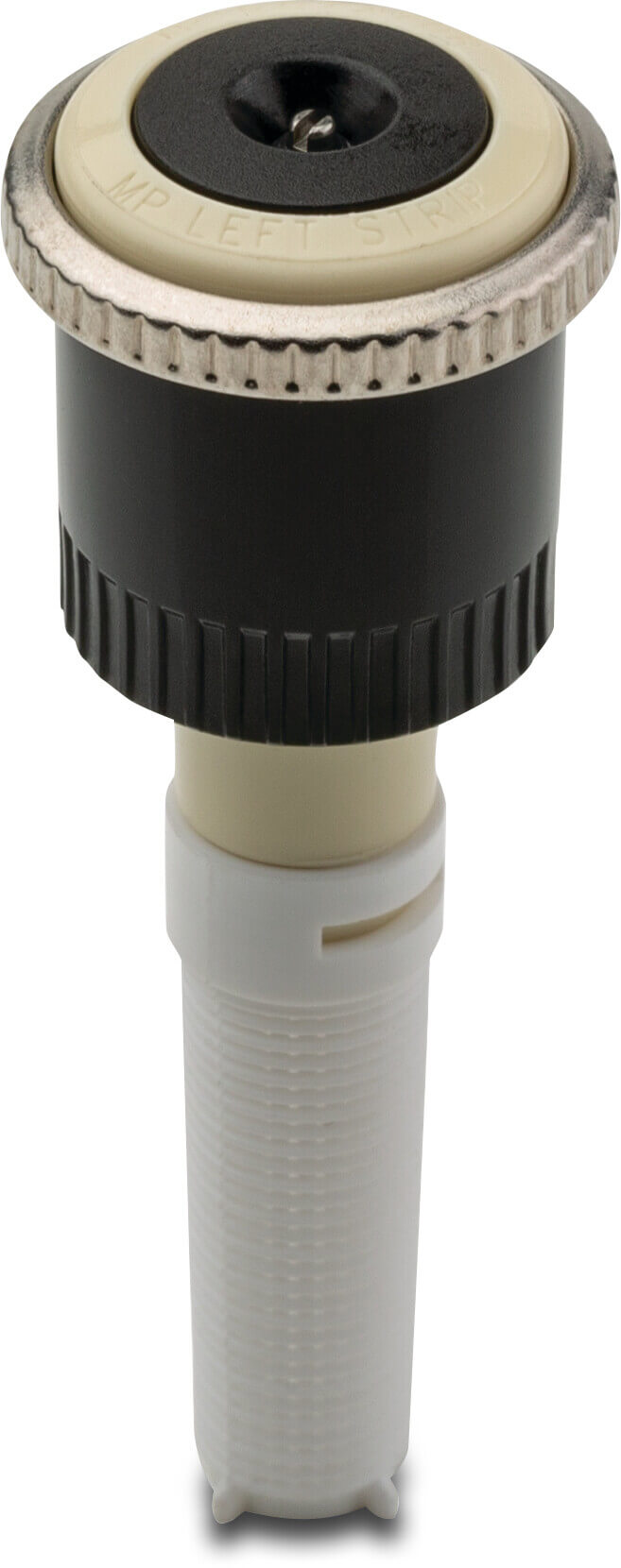 Hunter Rotator plastik indvendig gevind Left corner strip sort/hvid type MP-LCS-515