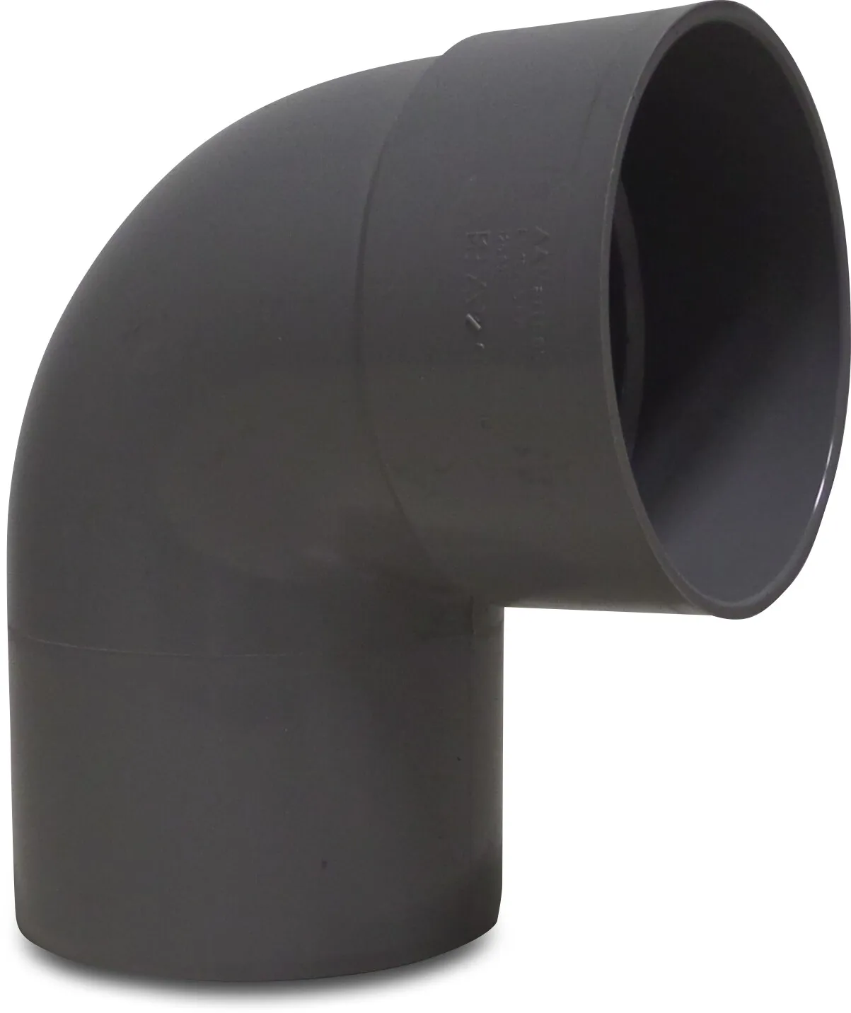 Drainage bend 87° PVC-U 90 mm glue socket x spigot grey KOMO