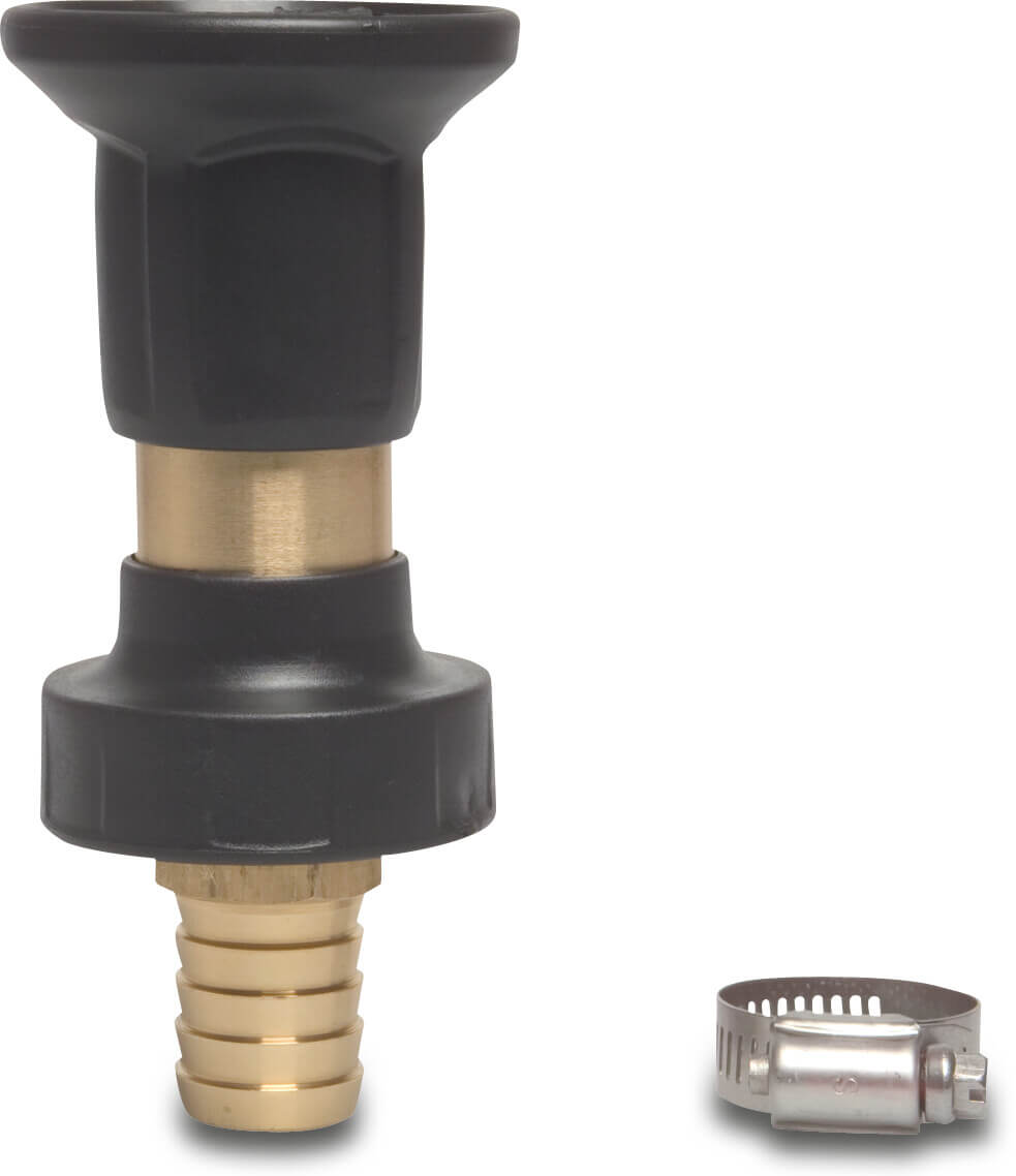 Spray nozzle brass 1" hose tail 5bar black type power
