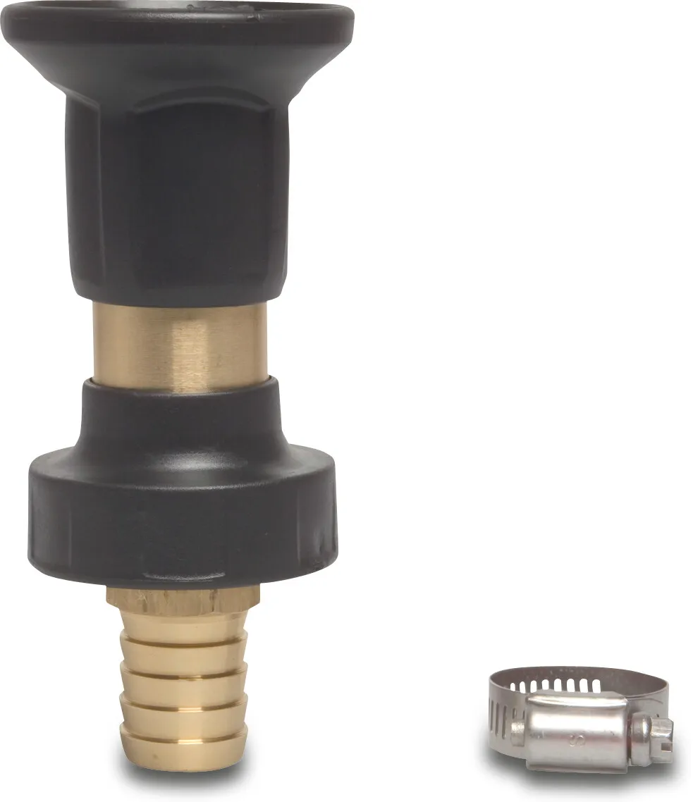 Spray nozzle brass 1" hose tail 5bar black type power