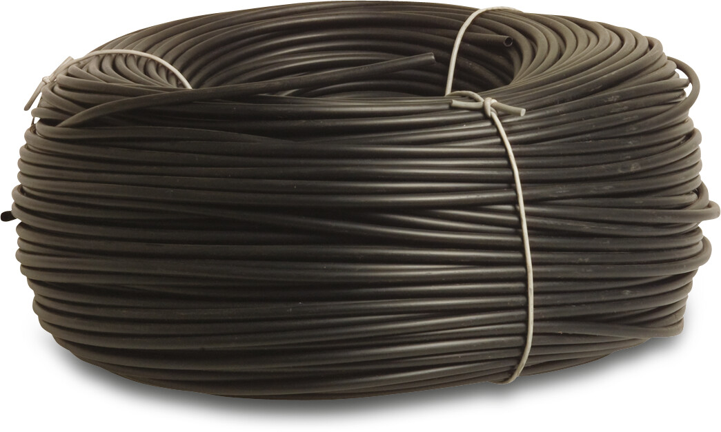 Trykrør PE40 6 mm x 1,0 mm 4bar sort 500m