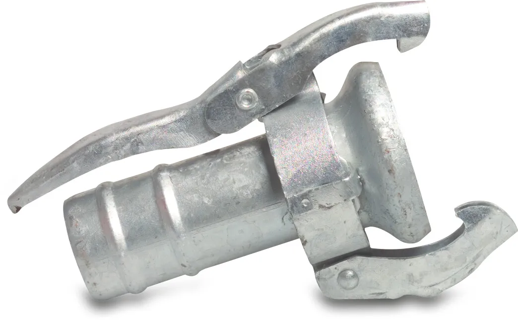 Quick coupler adaptor steel galvanised 159 mm x 125 mm female part Perrot x hose tail type Perrot