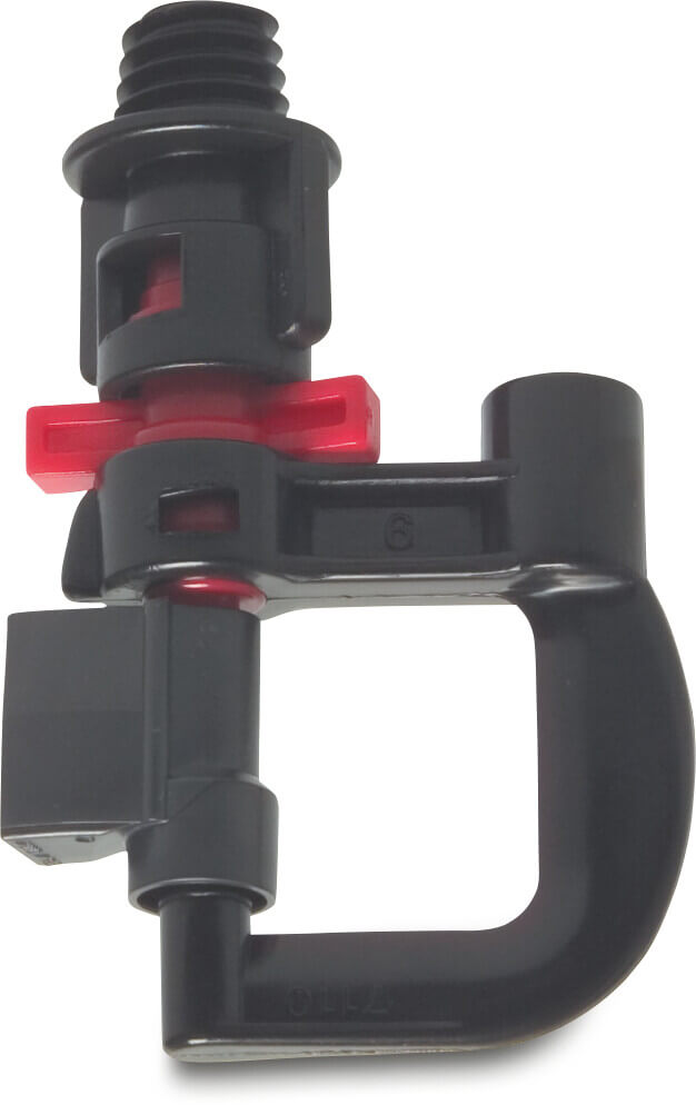 NaanDan Mikrosprinkler plastik 3/8WW udvendig gevind 1,8 mm 360° lysegrøn type Hadar - 7110, inverteret