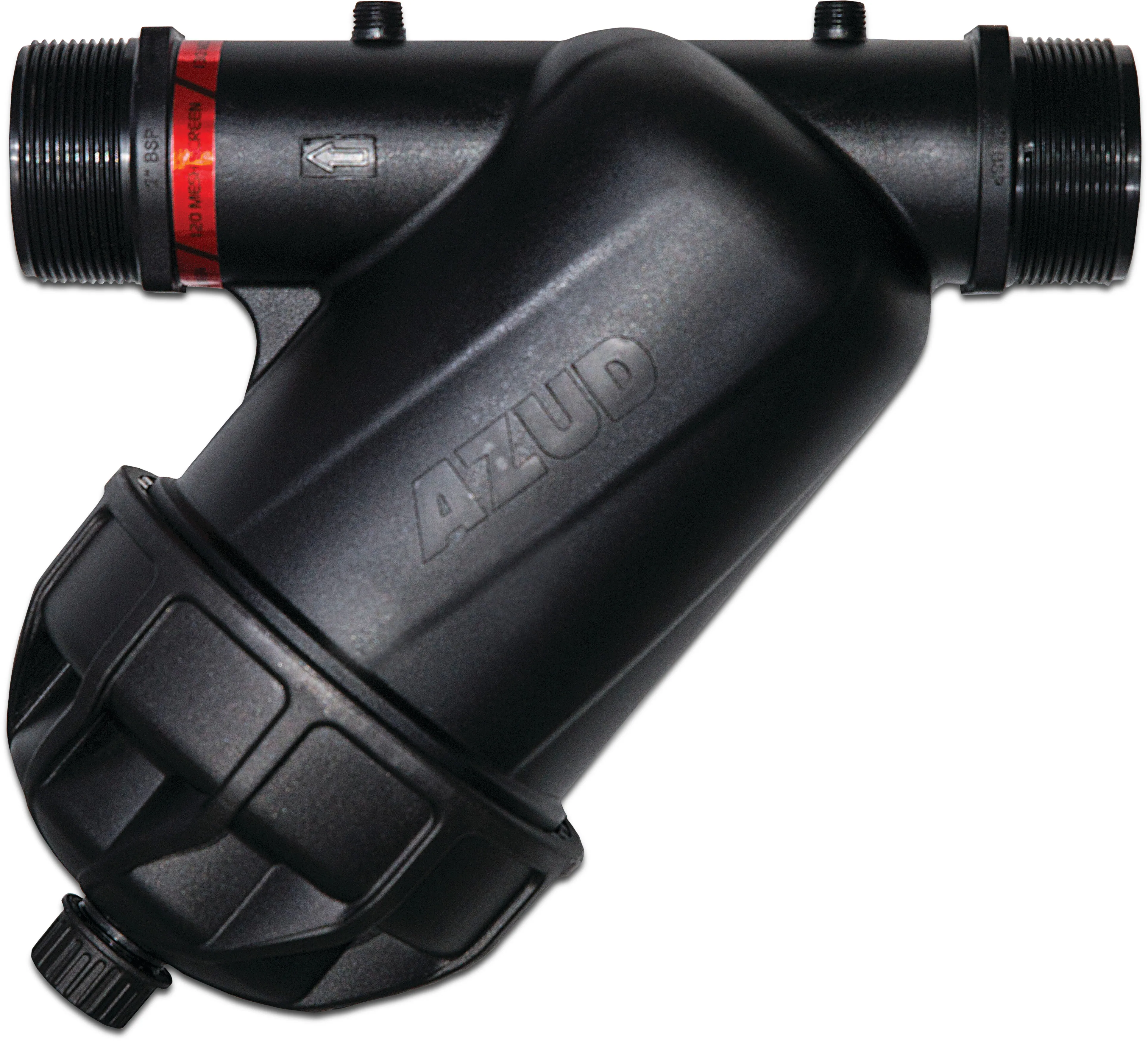 Azud Inline filter plastic 3/4" male thread 8bar 130micron disc black type Modular 100