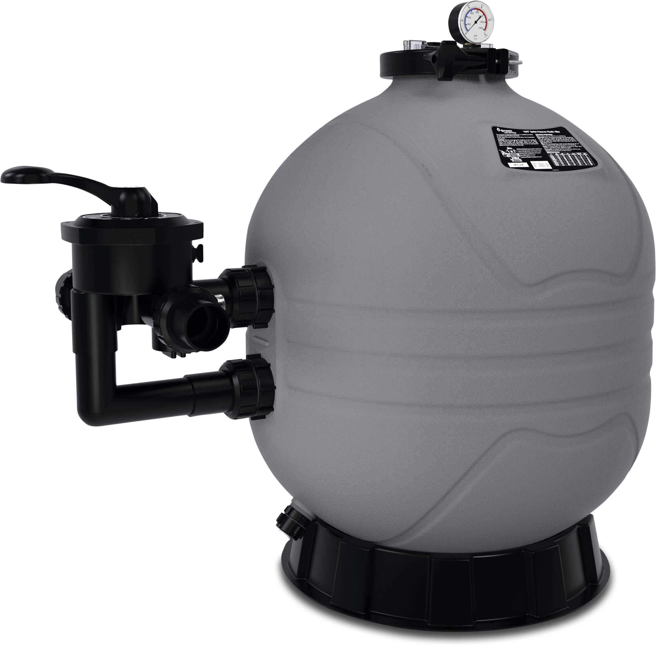 Flotide Sandfilter HDPE 63 mm / 2" Metrisch/Imperial Klebemuffe 2,8bar Grau Typ MFS27