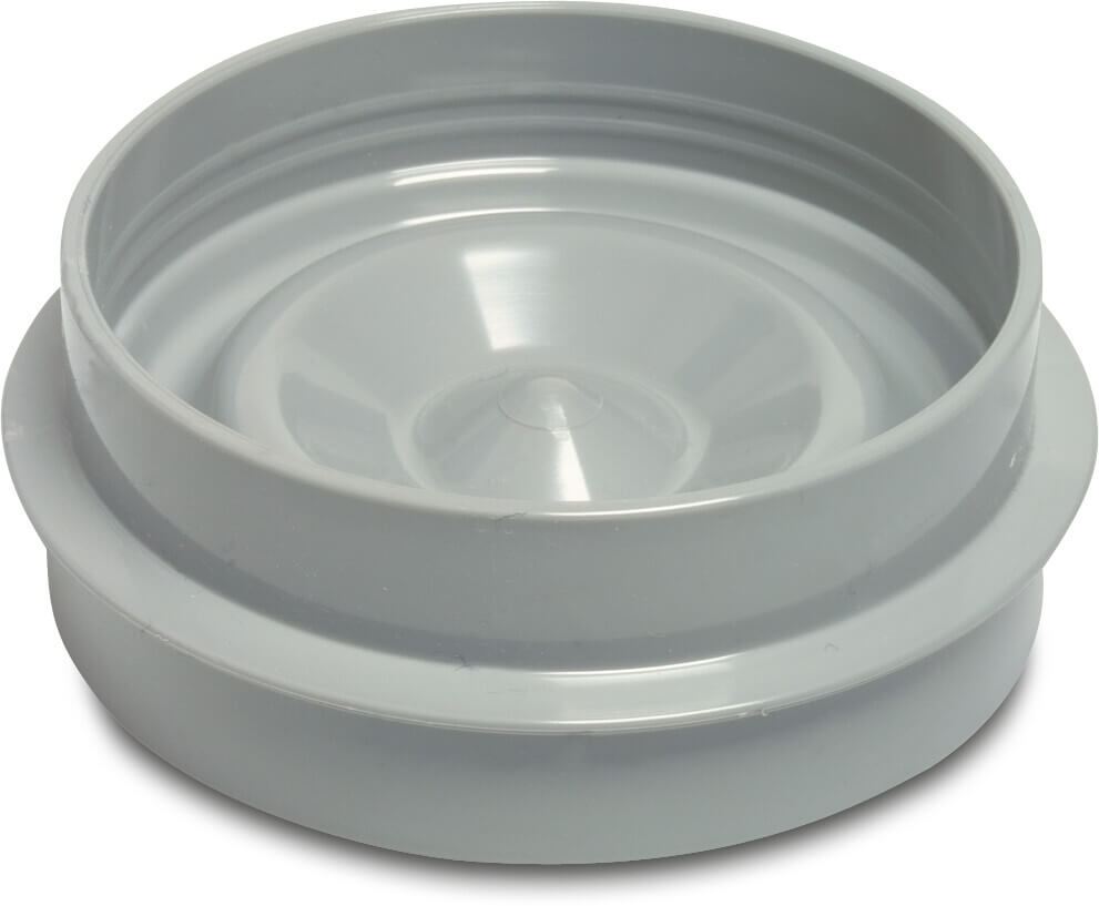 Drainage plug PVC-U 160 mm glue socket/glue spigot grey