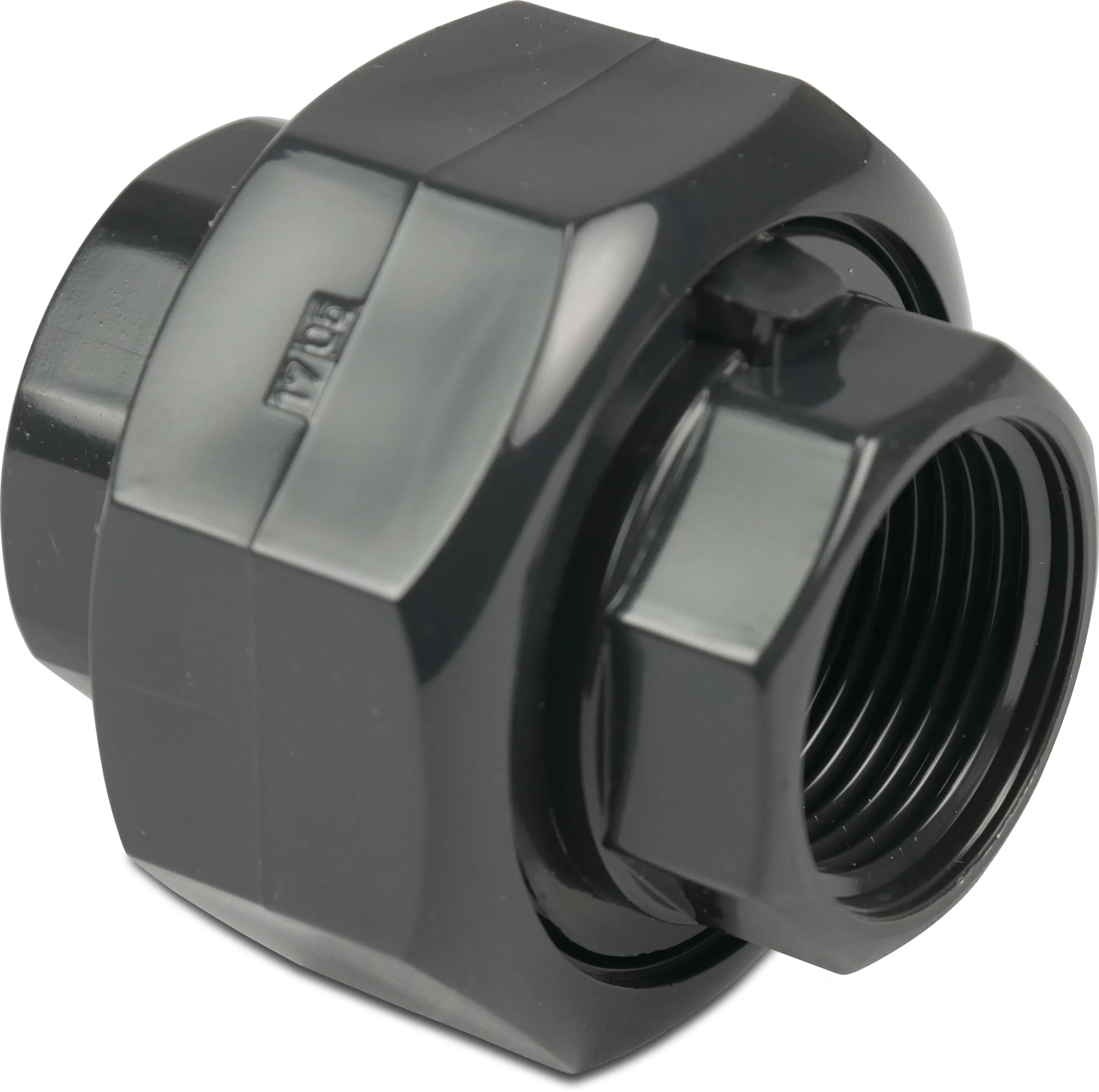 Profec Union coupler PVC-U 1" female thread 10bar grey