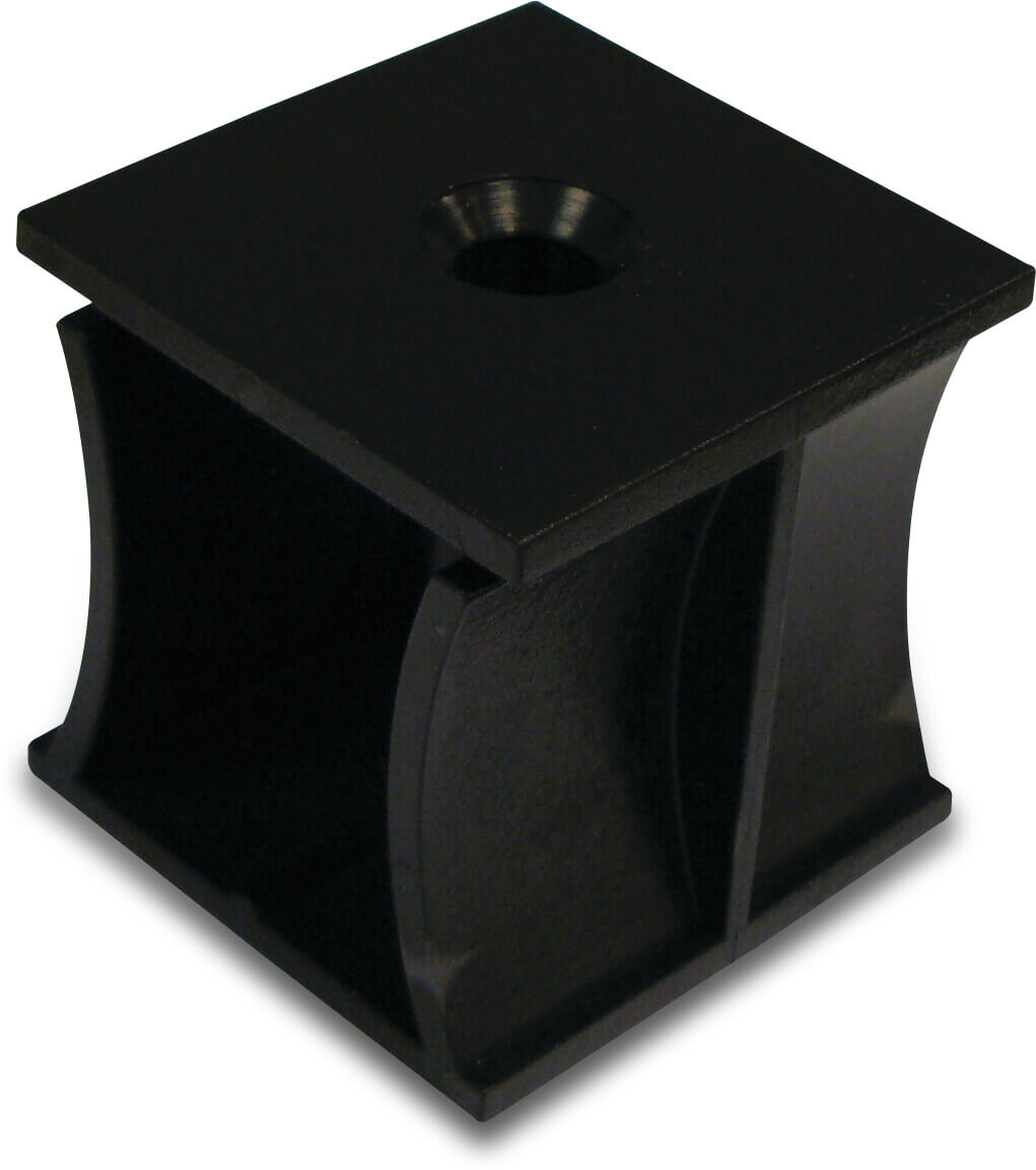 Twin pipe mounting block PA 8 mm black