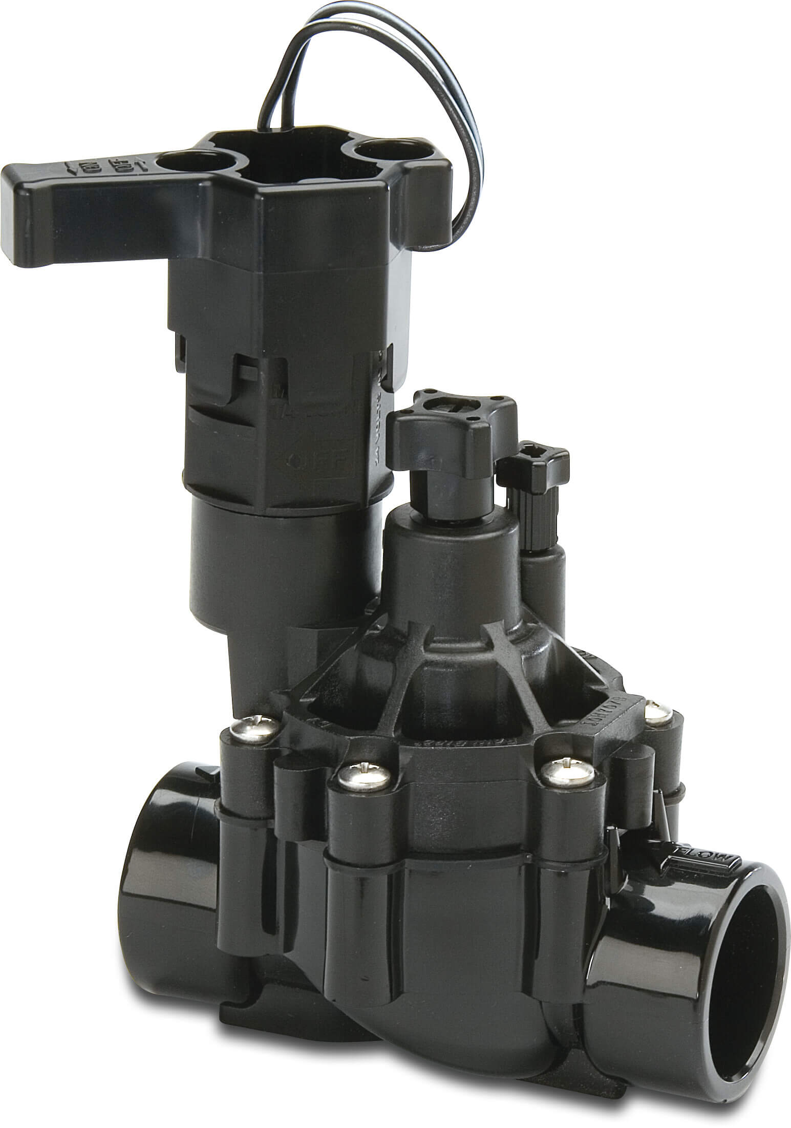 Rain Bird Solenoid valve glass-filled polypropylene 1" female thread 10bar 24VAC black type 100-DVF