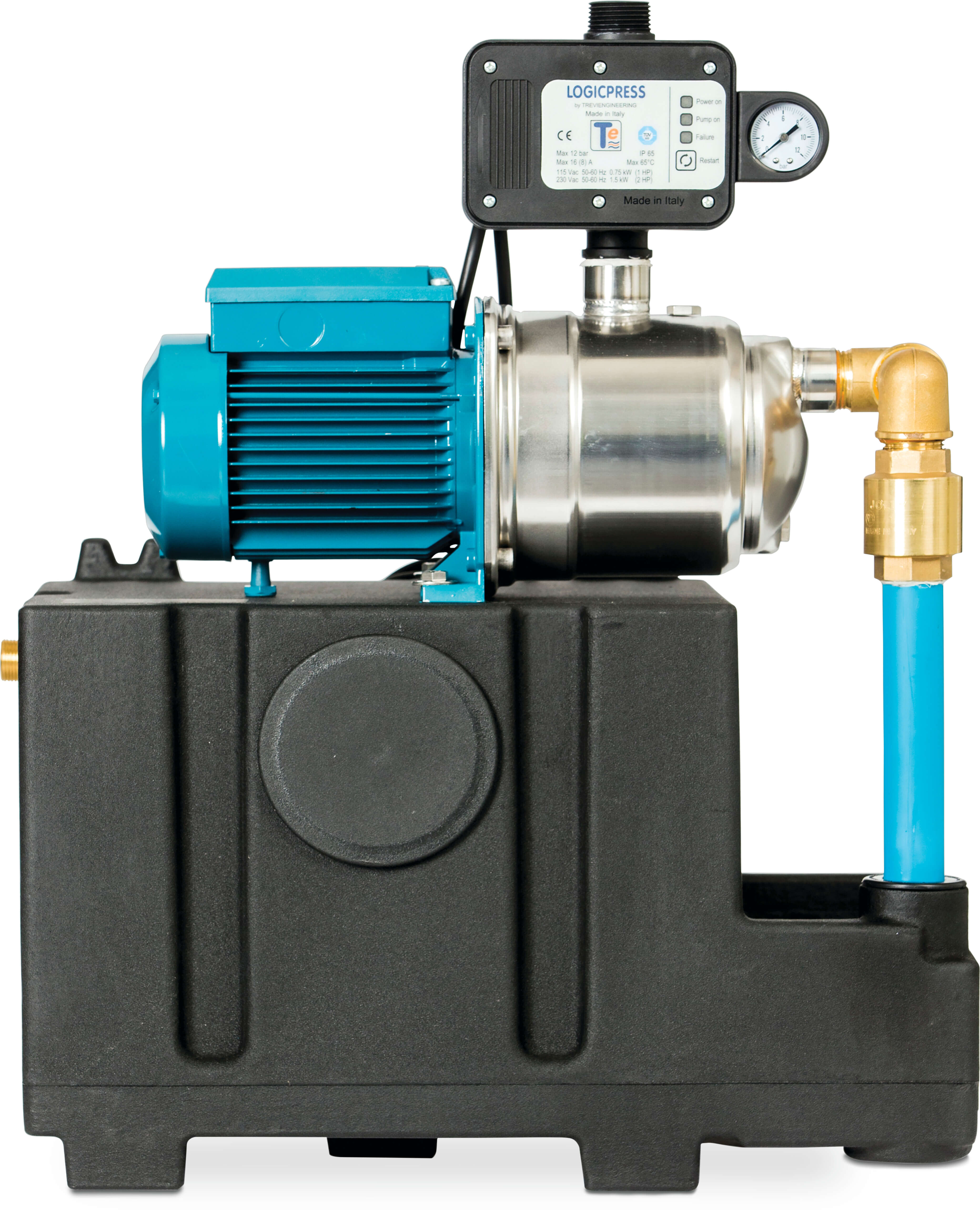 Zulaufbehälter 3/4" x 1" Außengewinde 230VAC BELGAQUA Typ Mini-DSCT mit NGXM2 & Logicpres