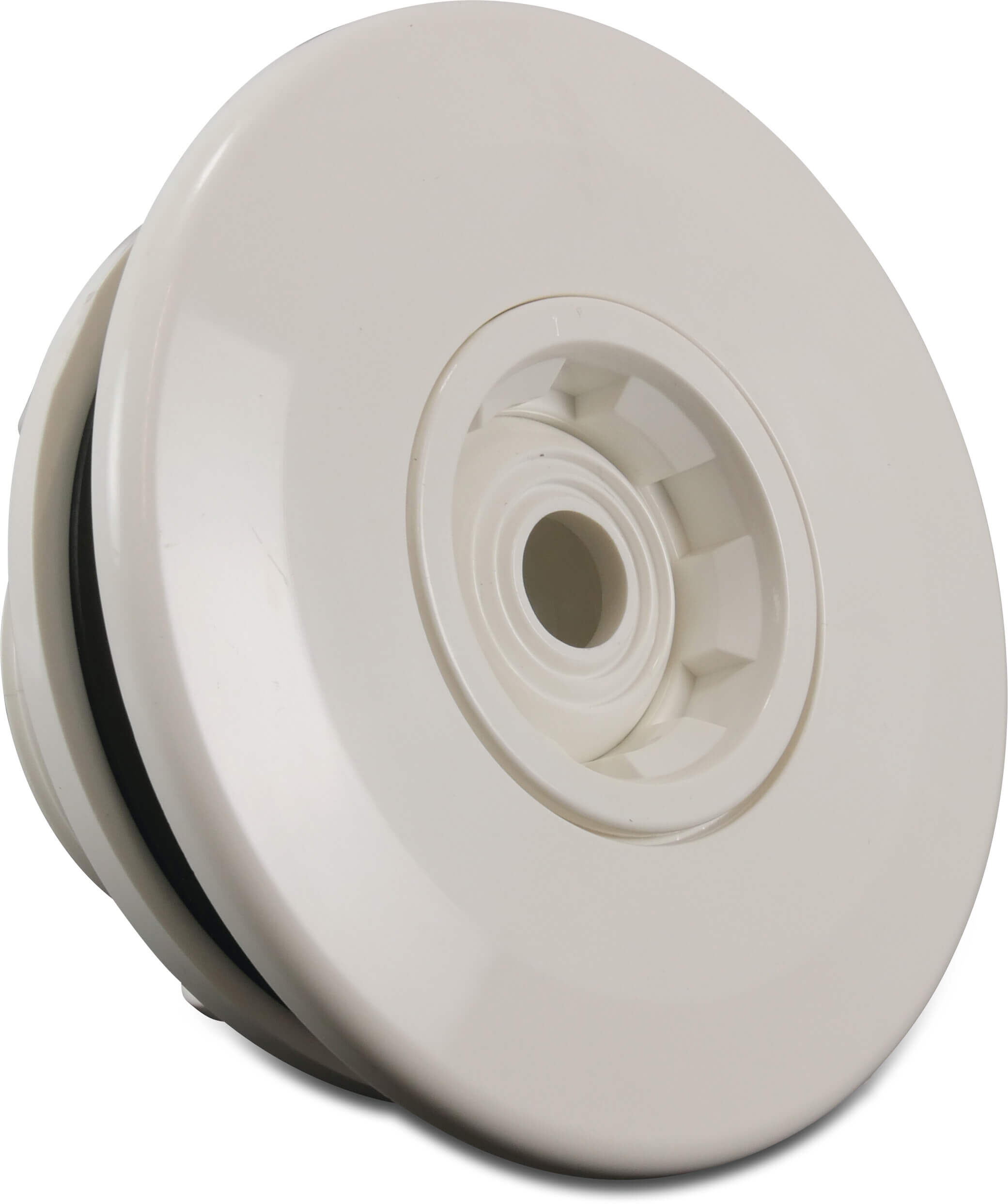 Flotide Adjustable outlet ABS/stainless steel 50 mm x 2" glue socket x male thread white 14 mm nozzle