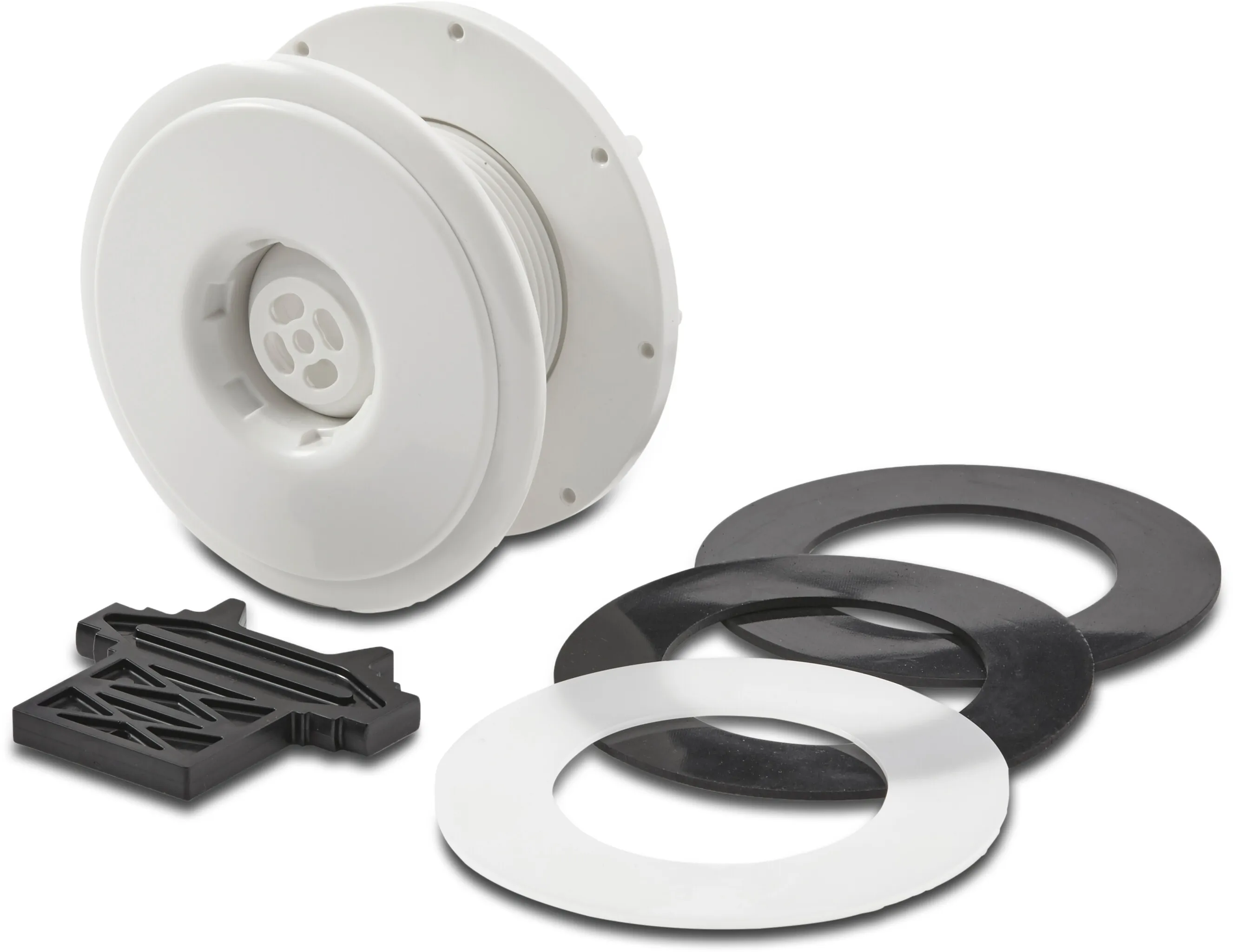 Ocean Prise balai ABS filetage mâle blanc type Standard Inserts en acier inoxydable A4