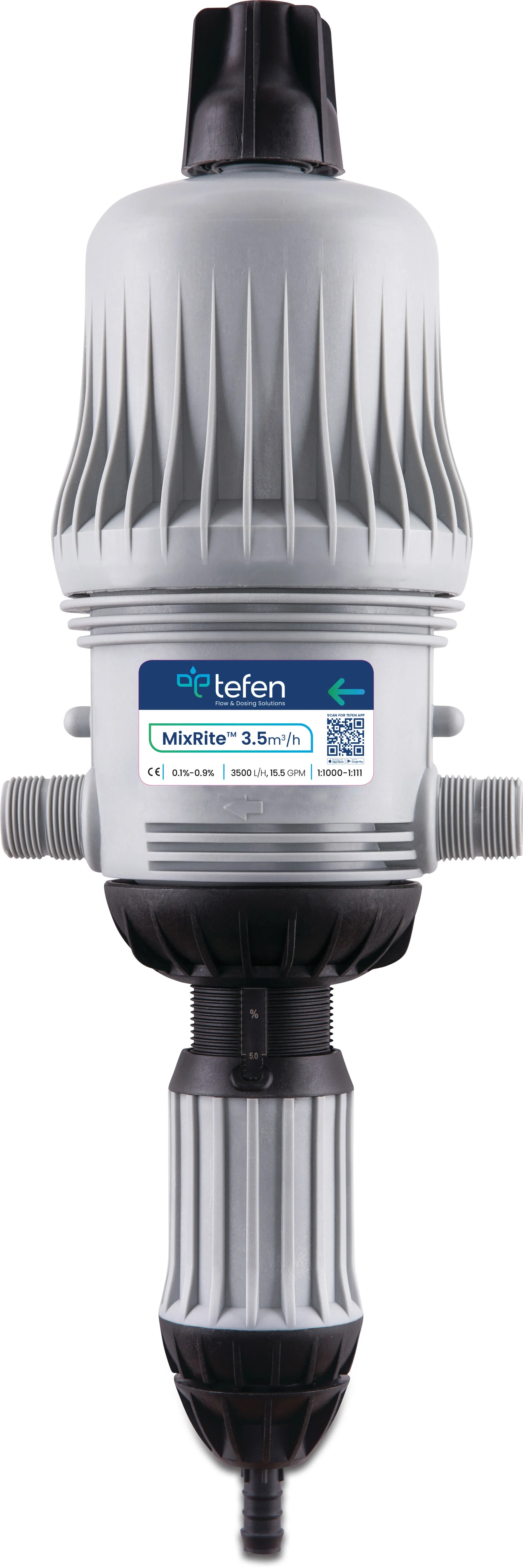 Tefen Dosierpumpe 3/4" Außengewinde x Schlauchtülle x Außengewinde Typ MixRite TF 3.5 On/Off