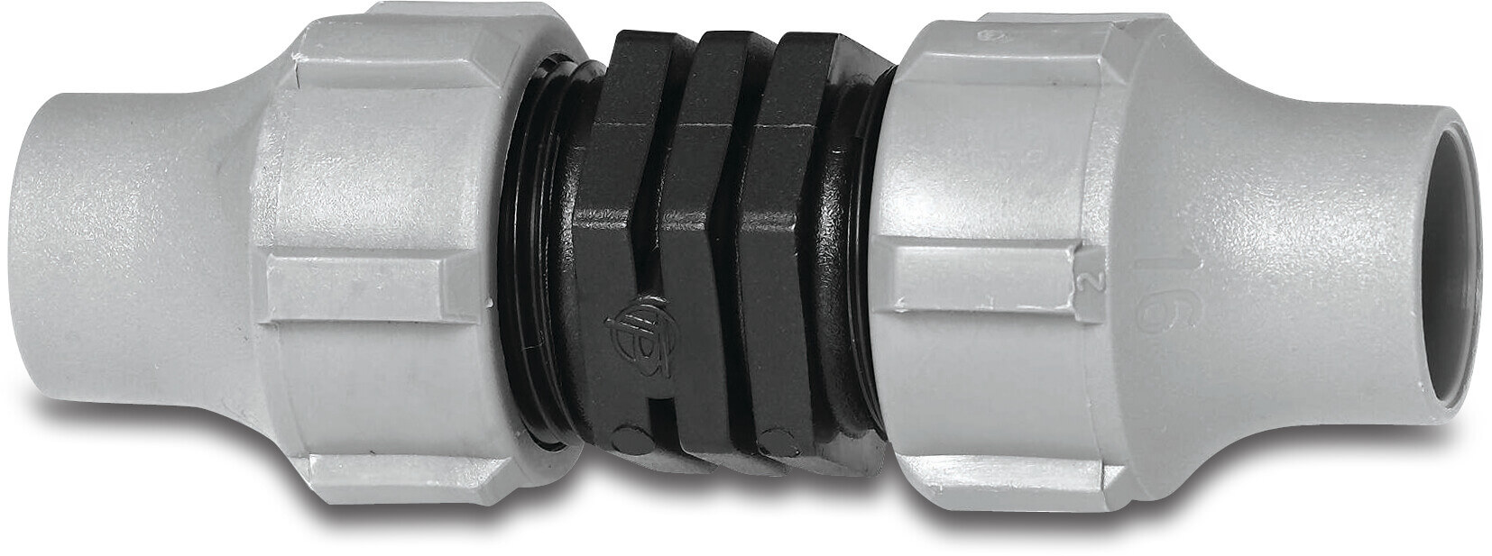 Tavlit Samlemuffe PP 16 mm spænd 10bar