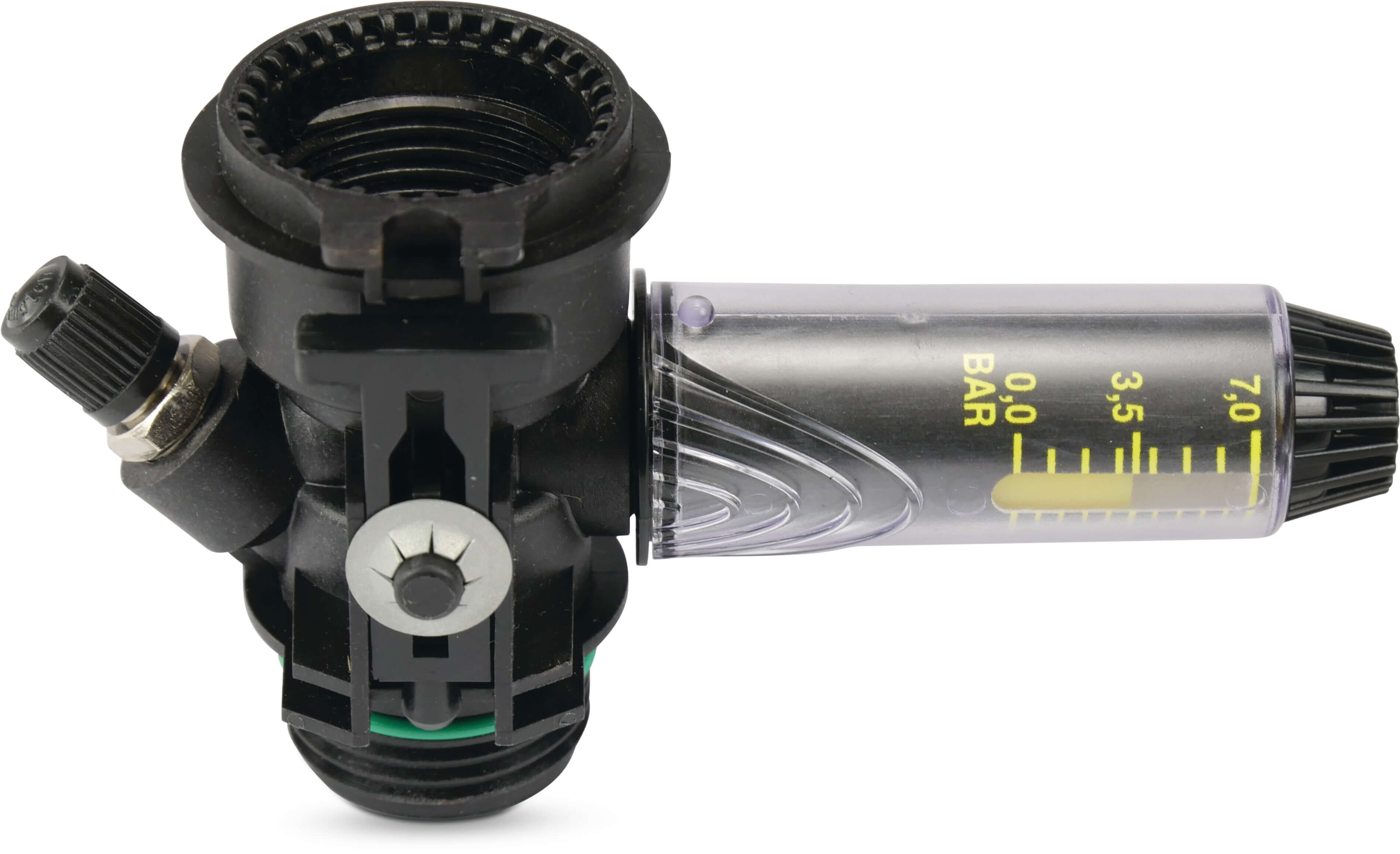 Rain Bird Druckregulierer glasfaserverstärktes Nylon 1" Außengewinde 6,9bar Schwarz Typ PRS-Dial