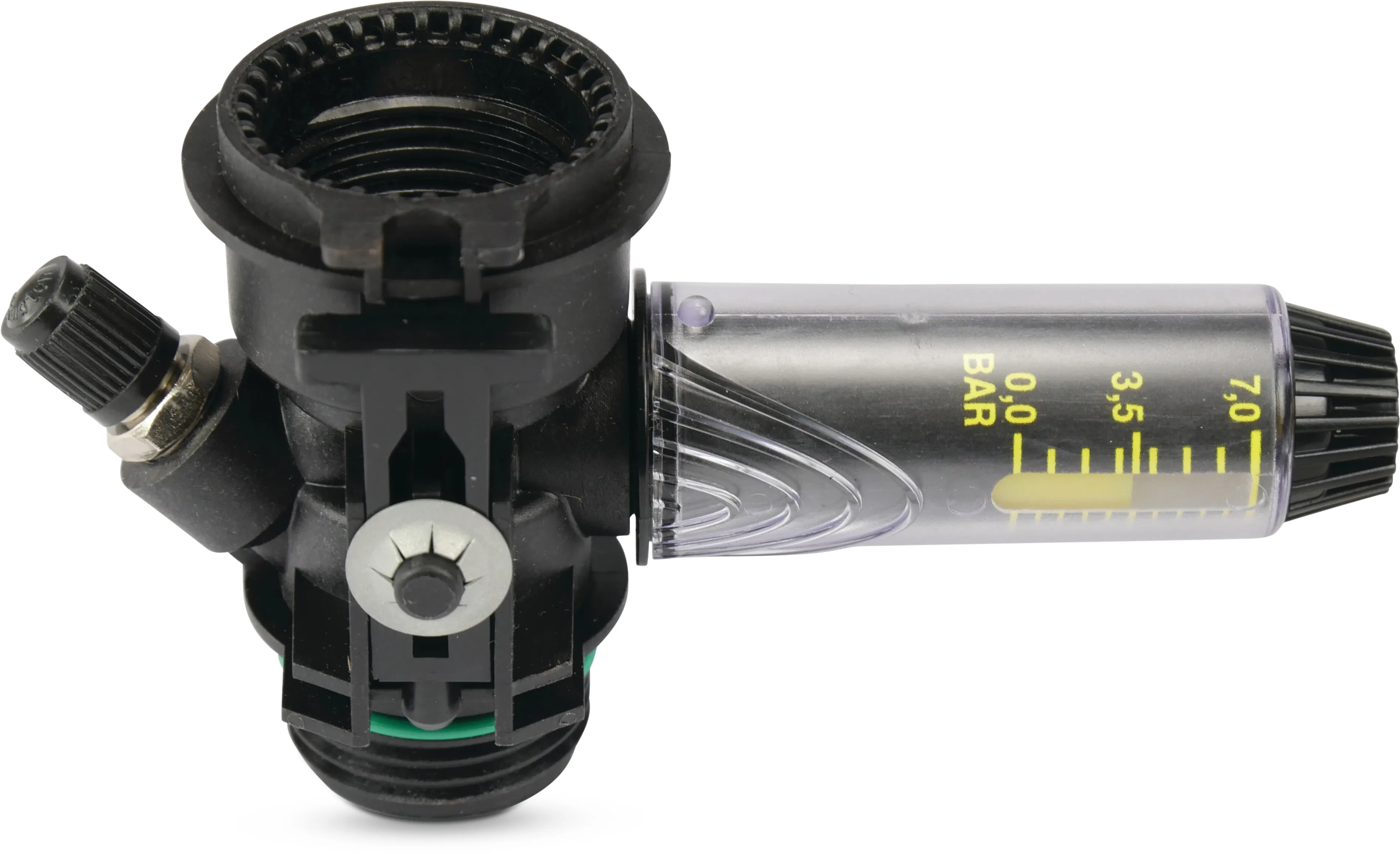 Rain Bird Druckregulierer glasfaserverstärktes Nylon 1" Außengewinde 6,9bar Schwarz Typ PRS-Dial