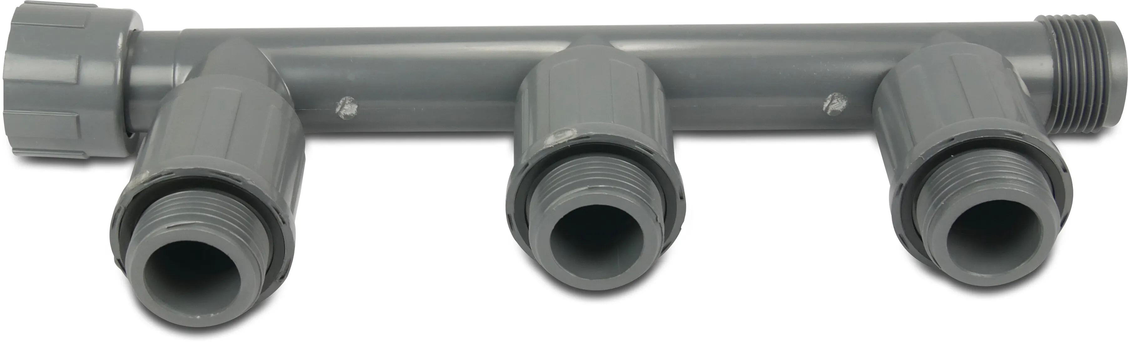Rain Bird Manifold PVC 1" female threaded nut x male thread 10,5bar grey type RB1301-410 4-groups