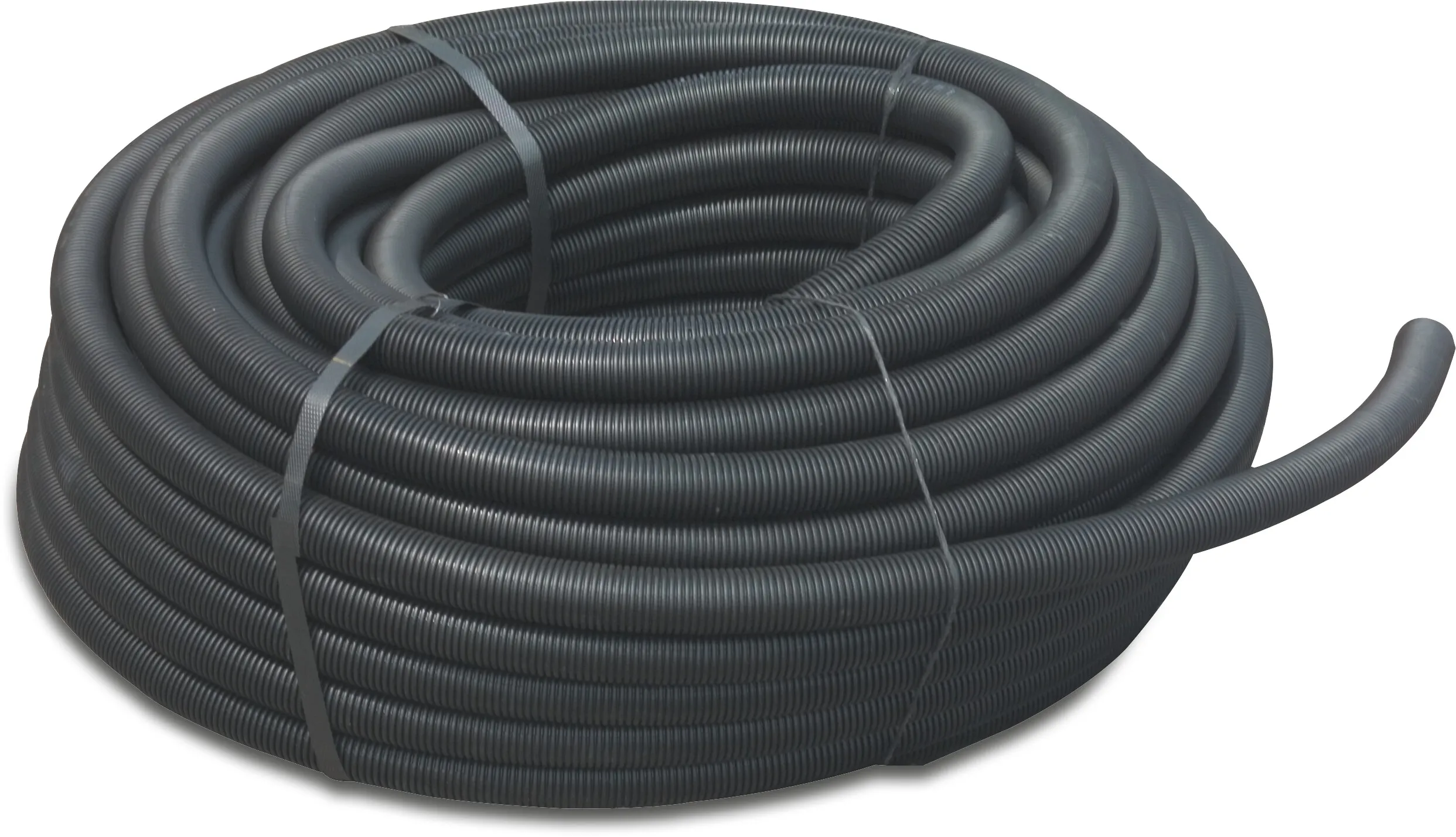 Flexibles Mantelrohr PVC-U 29 mm x 3 mm Glatt Schwarz 25m