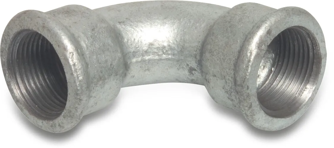 Profec Nr. 2A Bend 90° cast iron galvanised 2" female thread 25bar DVGW