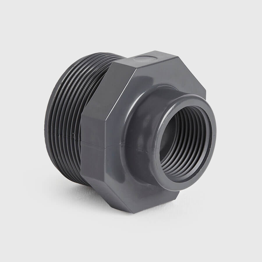 Profec Reducer nipple PVC-U 1/2" x 3/8" male thread x female thread 10bar grey