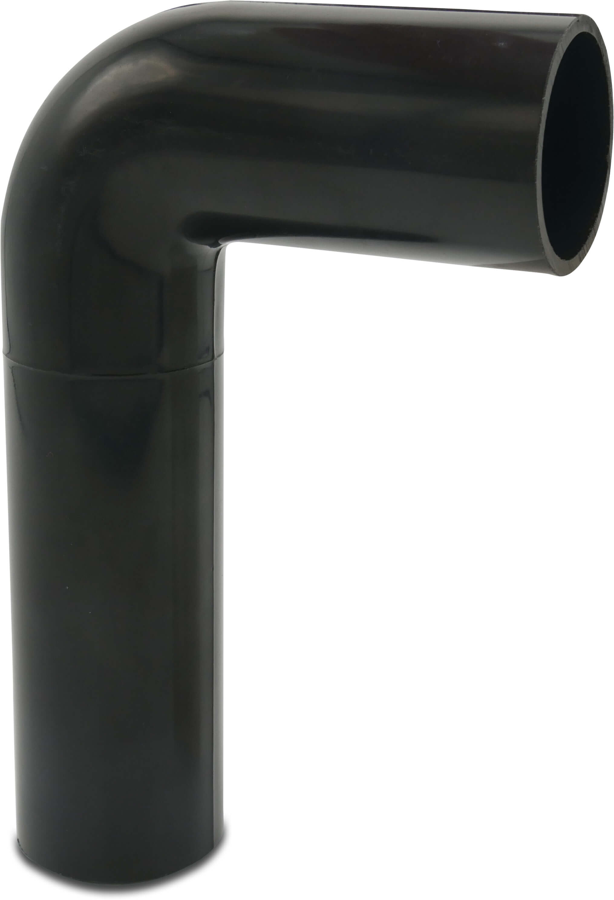 ABS L bend black 50mm (for 520mm-640mm filter)