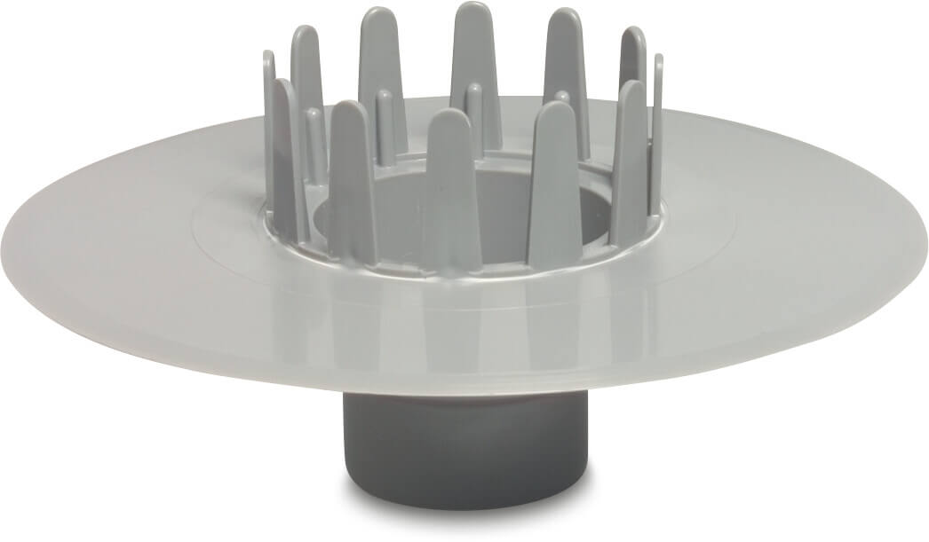 Roof drain PVC-U 70/80/100 mm grey type CO