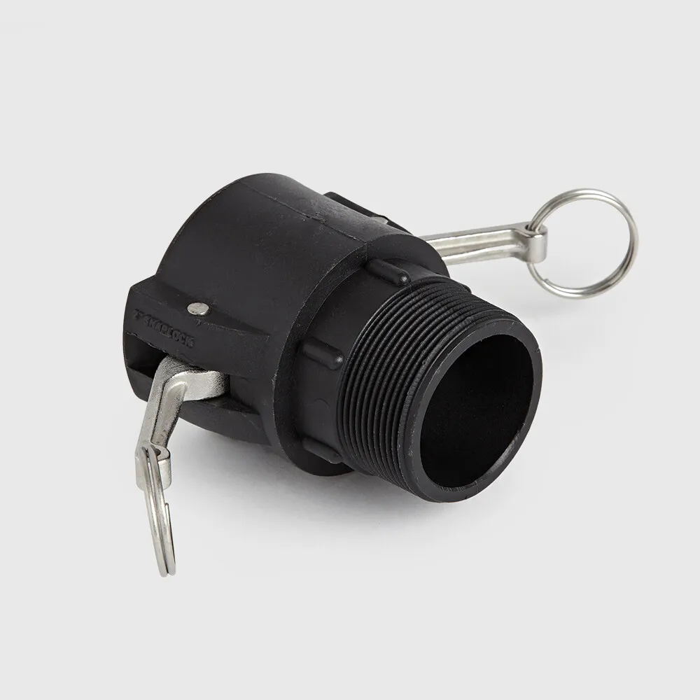 Quick coupler PP 2" female part Camlock x male thread 6bar black type Camlock B